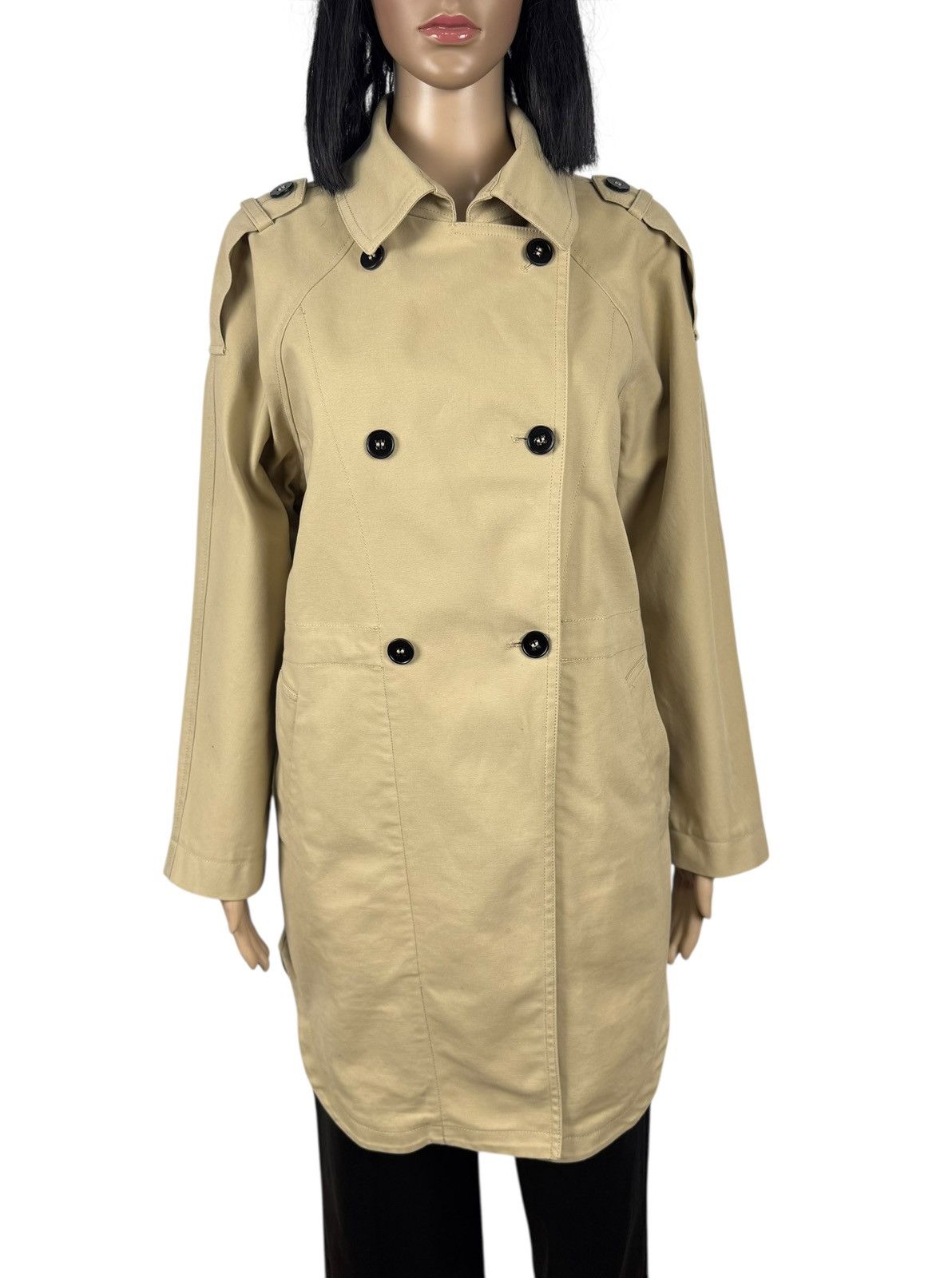 Maje Maje E19Garcon Oversized Beige Trench Coat Cotton size 36 Size XS / US 0-2 / IT 36-38 - 9 Thumbnail