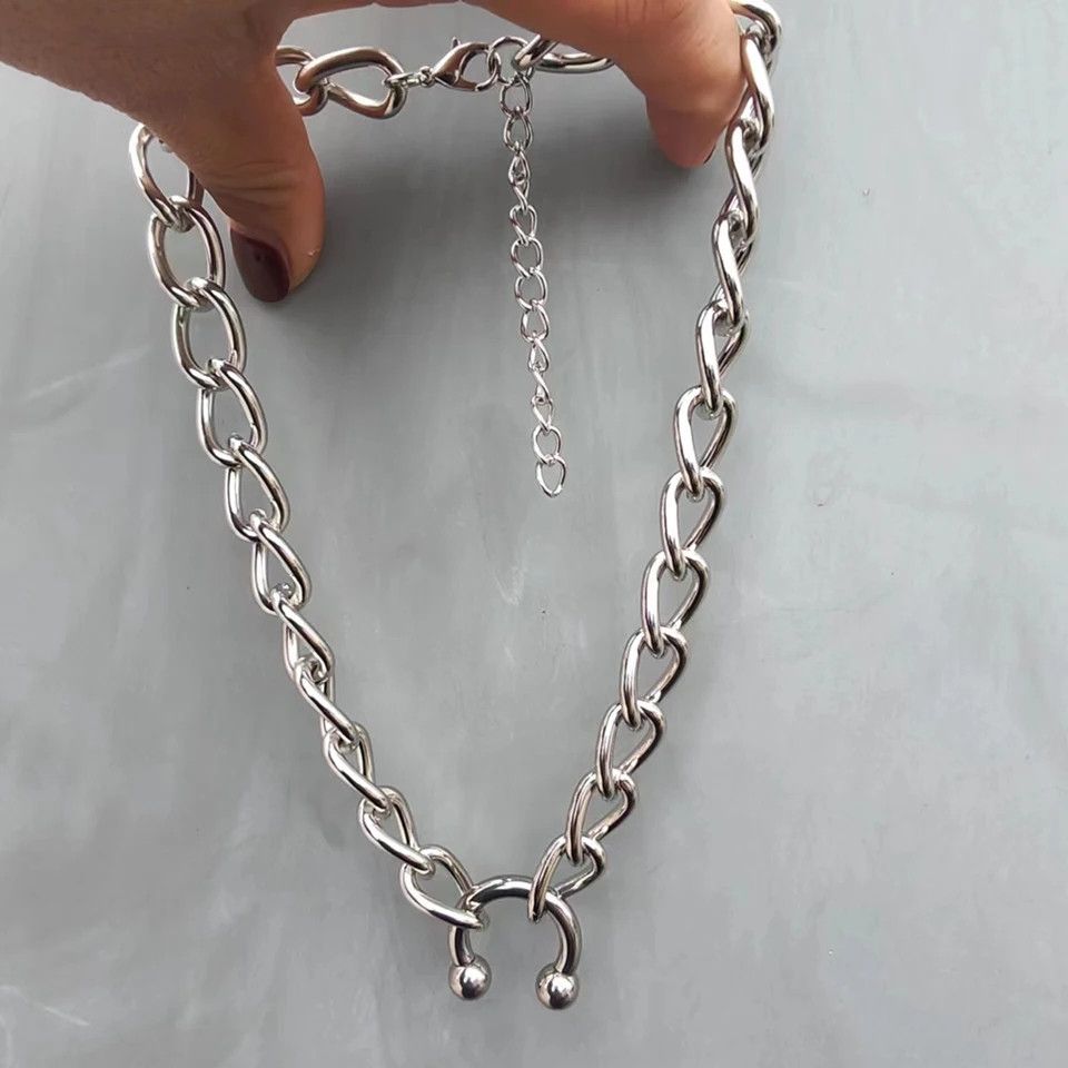 Japanese Brand × Vintage Cool C Shape Necklaces Size ONE SIZE - 5 Thumbnail