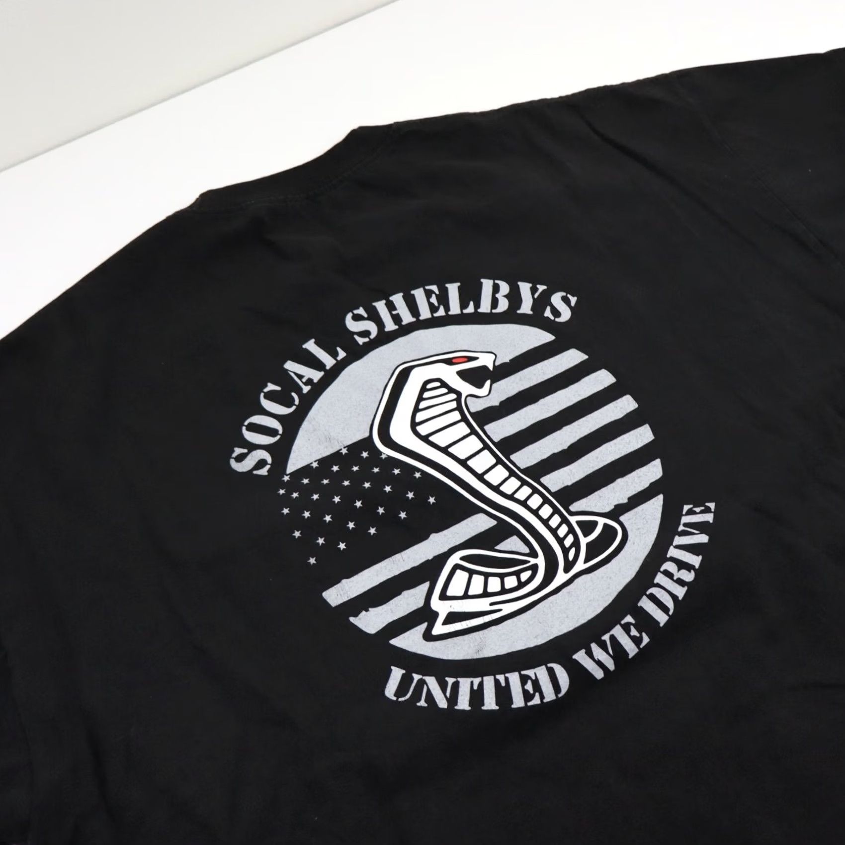 Ford VINTAGE Shelby Ford Cobra Mustang Shirt Mens 3XL Black Snake SoCal Flag 90s Y2K Size US XXL / EU 58 / 5 - 4 Thumbnail