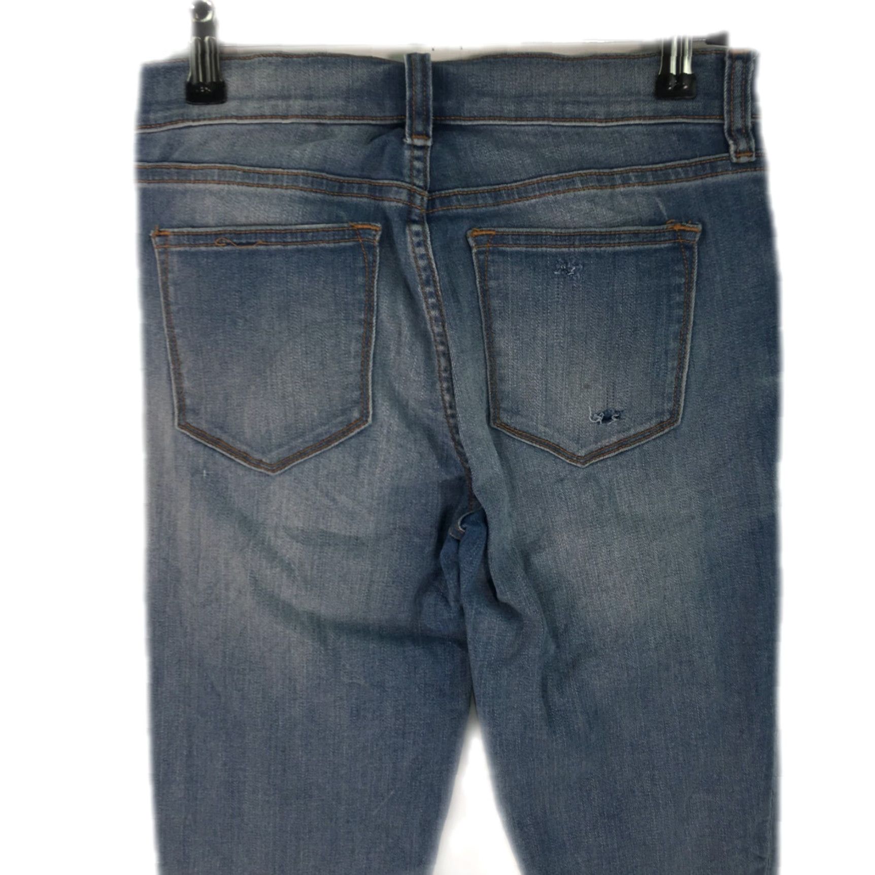 J.Crew J.Crew Jeans Womens Low Rise Skinny Leg Stretch Distressed Blue Denim Size 25/28 Vintage Size 42" / US 20 - 4 Thumbnail
