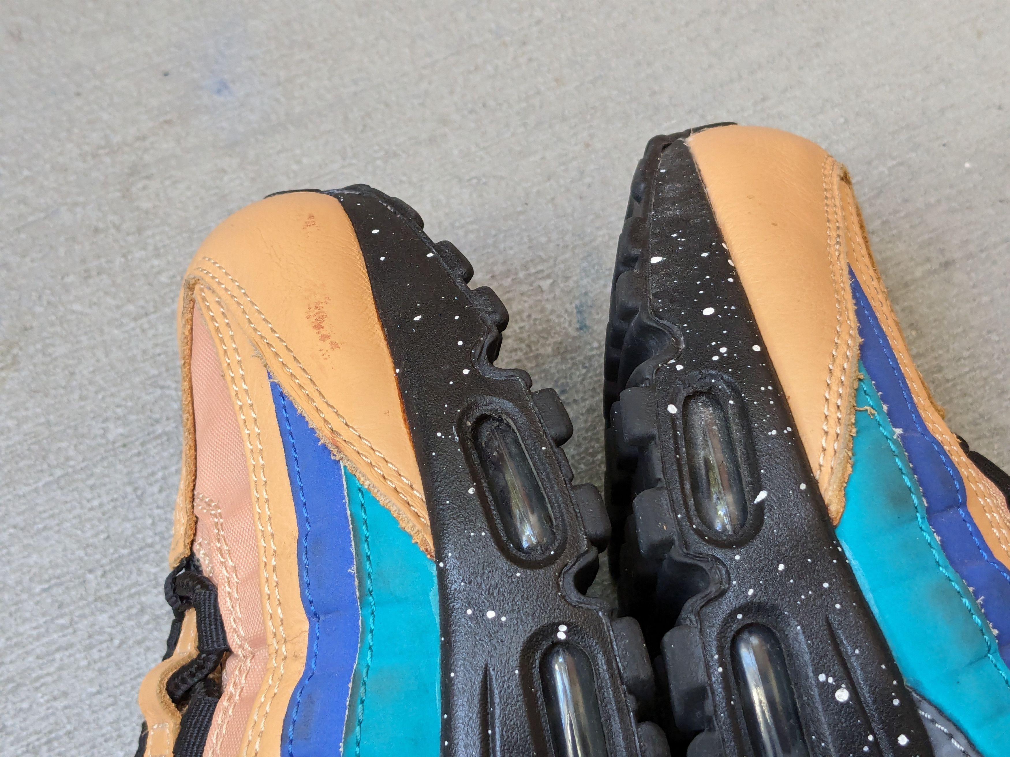 Nike Nike Air Max 95 Premium 8.5 Black Tan Blue 538416-204 Size US 8.5 / EU 41-42 - 7 Thumbnail