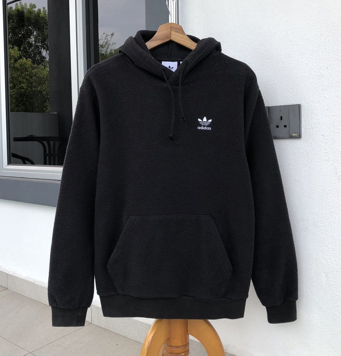 Adidas Adidas Trefoil Logo Fleece Men's Hoodie Black Size S / US 4 / IT 40 - 5 Thumbnail