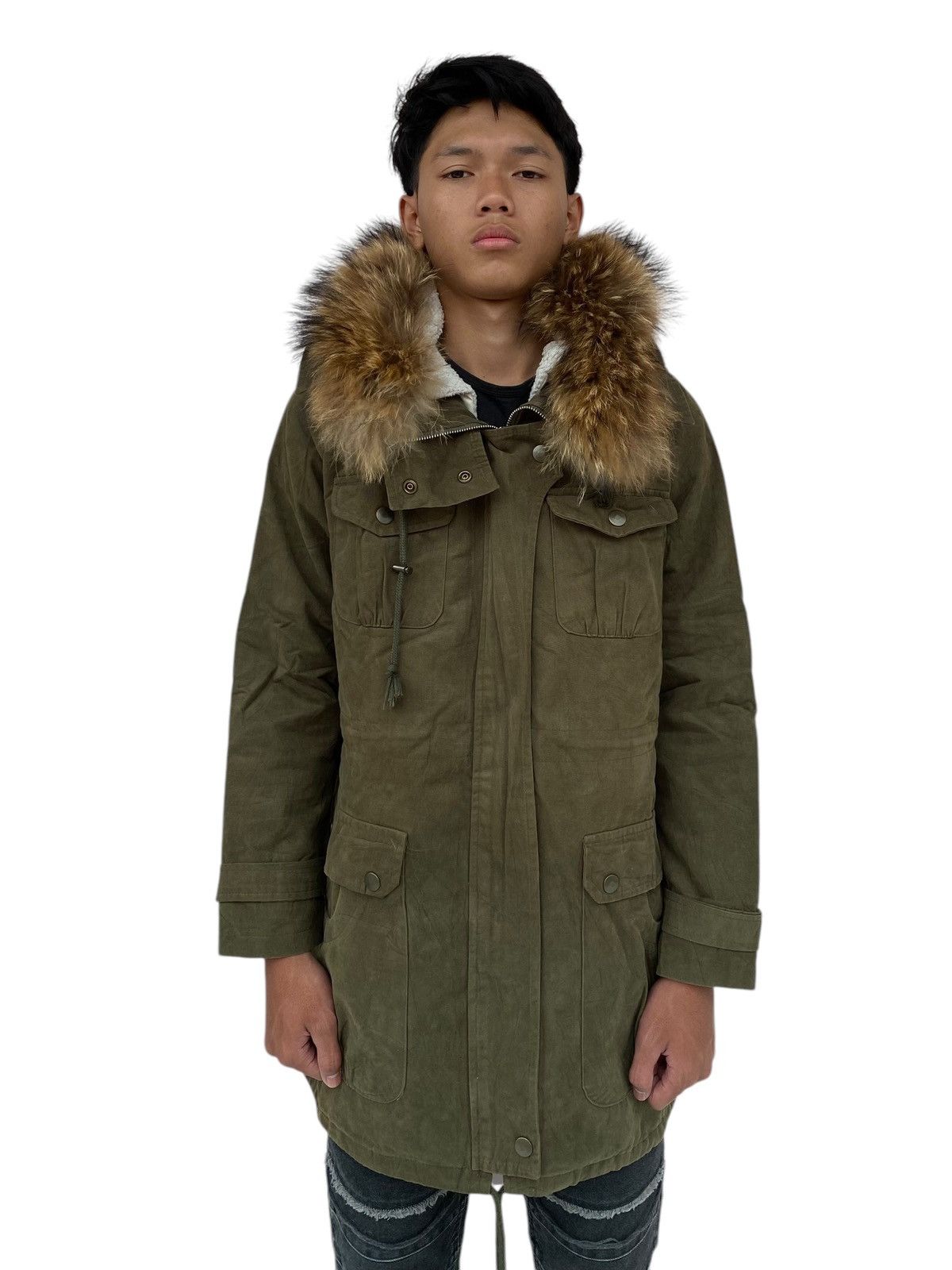 Beauty Beast × Japanese Brand × Tete Homme 2000s Little Berry - Fur Raccoon Hoodie Parka Jacket Size US M / EU 48-50 / 2 - 1 Thumbnail