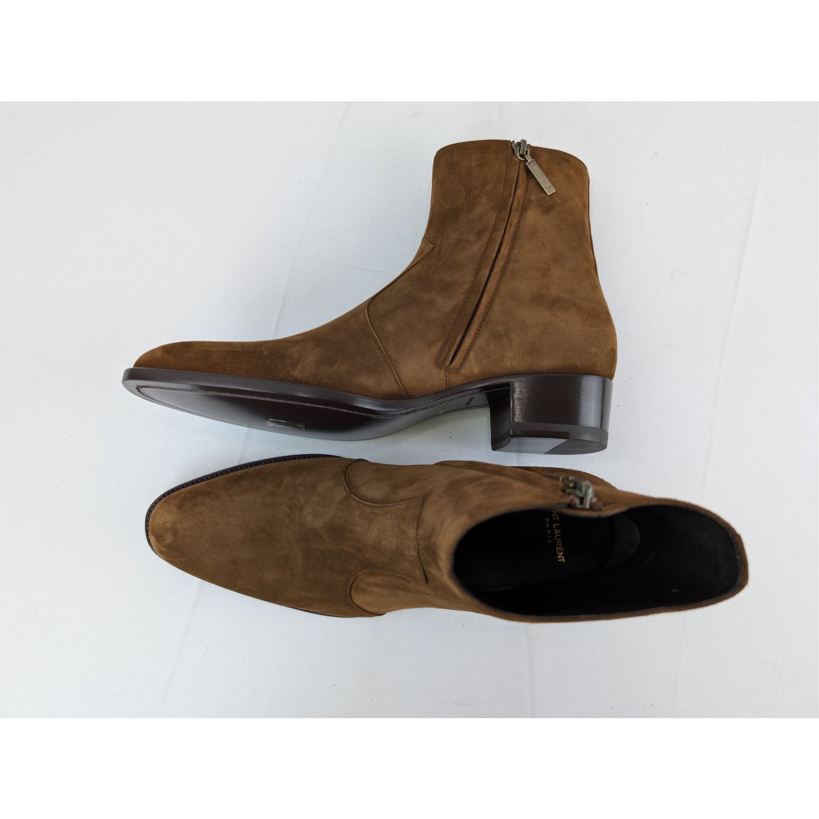 Saint Laurent Paris o1rshd1 Wyatt 40 Zip Chelsea Boots in Land 41 Size US 8 / EU 41 - 1 Thumbnail