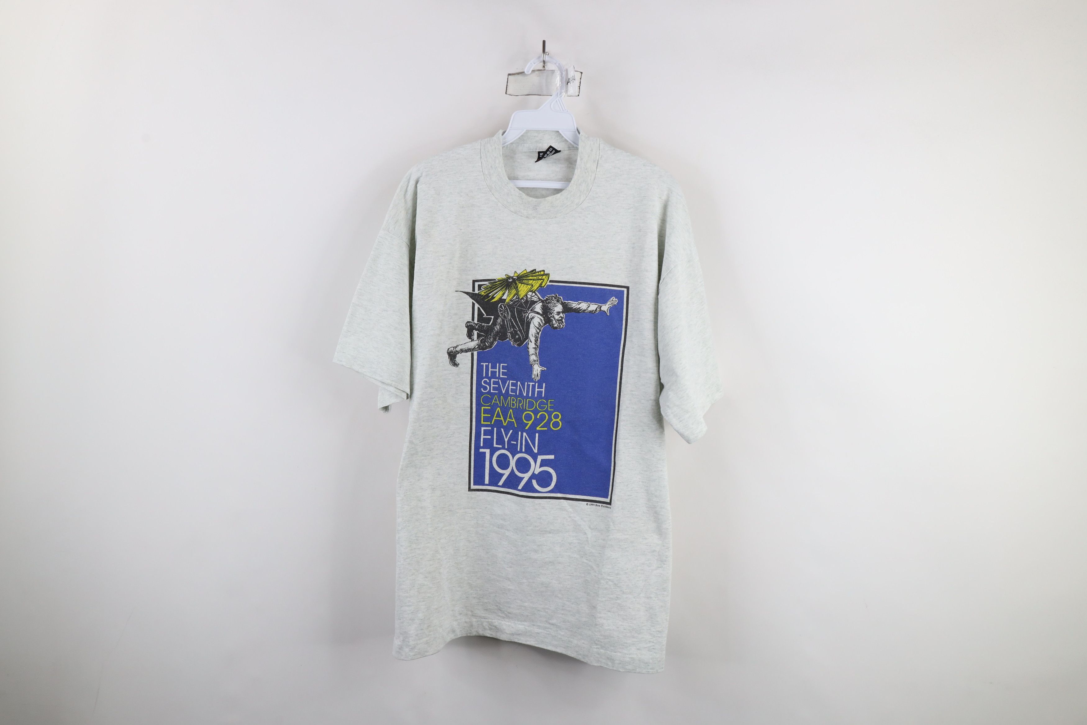 Vintage Vintage 90s The Seventh Cambridge EAA 928 Fly In T-Shirt USA Size US XL / EU 56 / 4 - 1 Thumbnail
