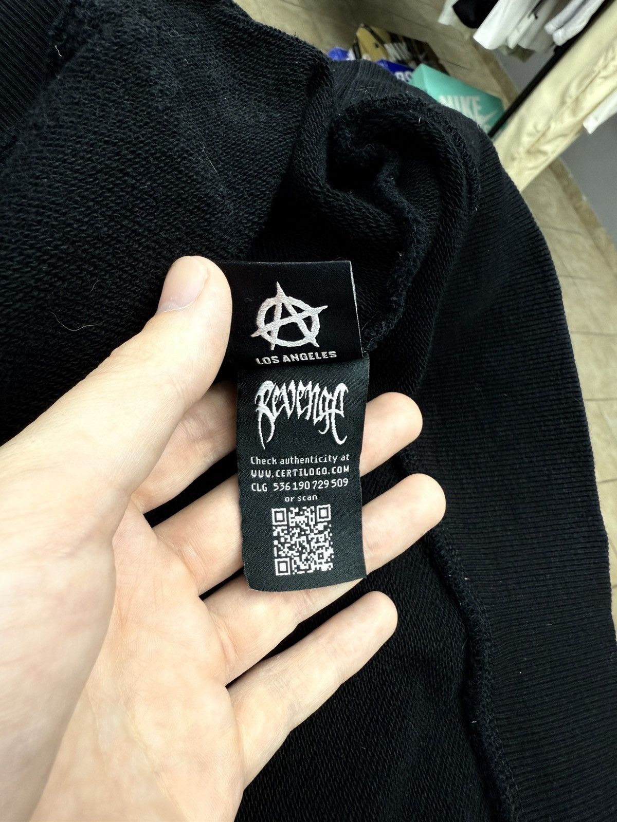Revenge Men’s Black Revenge Hoodie Size Large Size US L / EU 52-54 / 3 - 10 Thumbnail