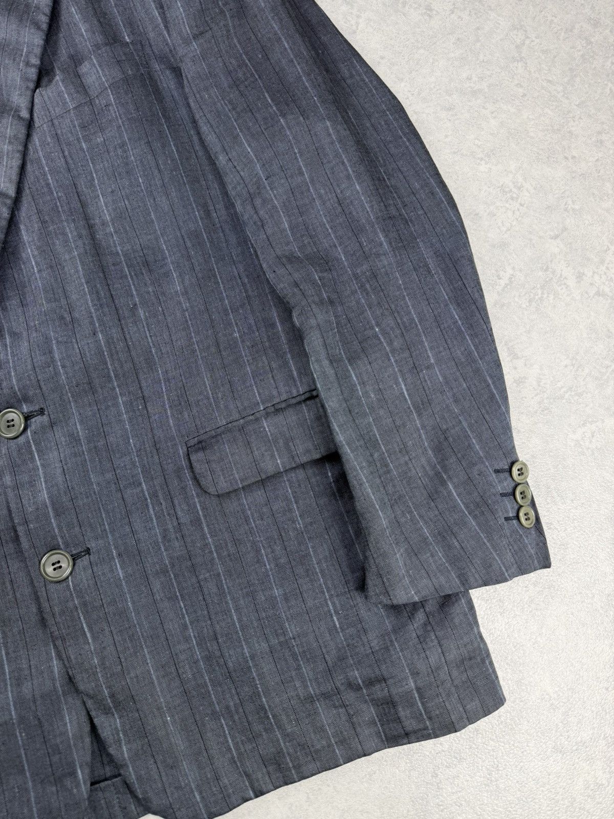 Corneliani Vintage Corneliani Gray Pinstripe Blazer Jacket Size 50R - 2 Thumbnail
