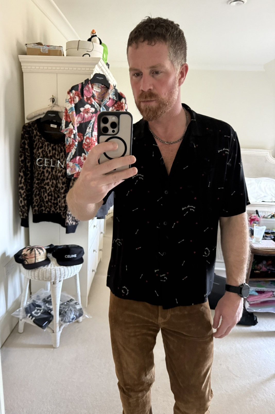 Saint Laurent Paris SS22 Saint Laurent short sleeve shirt heart arrow logo 41 Size US L / EU 52-54 / 3 - 8 Thumbnail