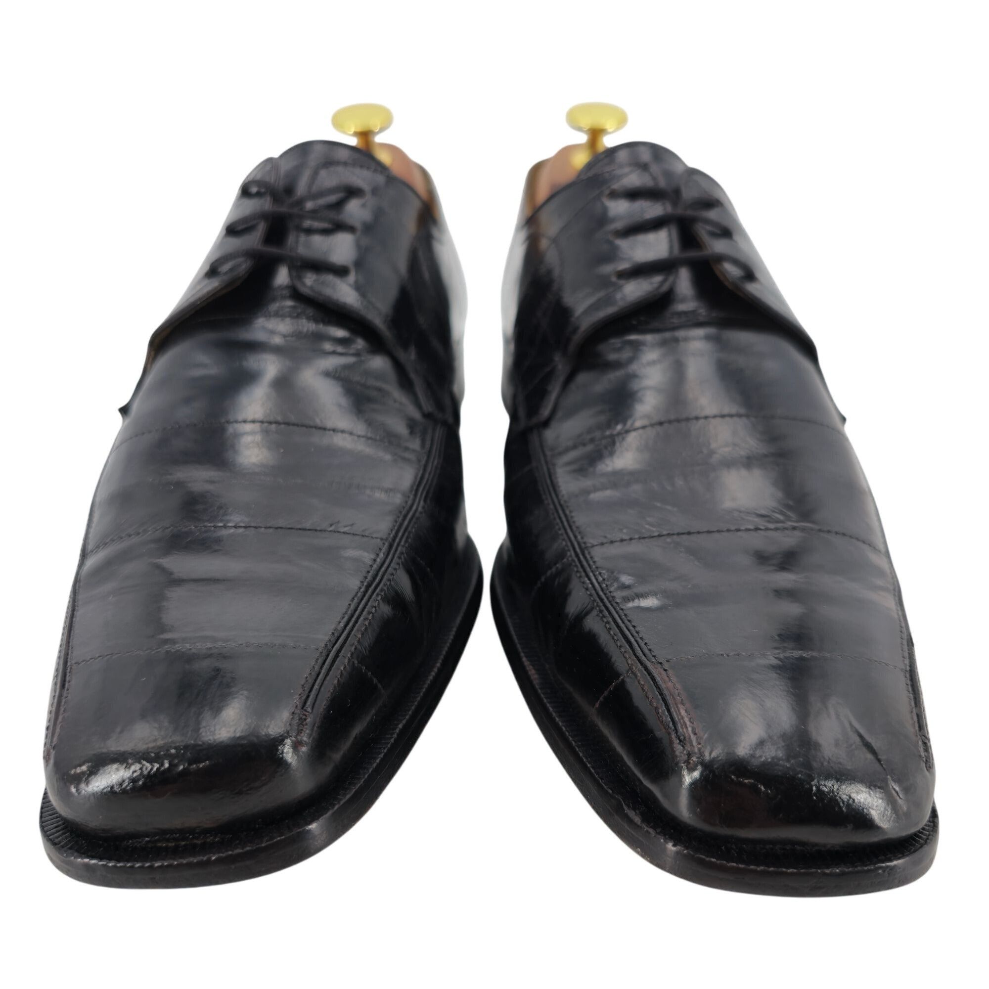 Mezlan Vintage Mezlan Platinum Exotic Eel Skin Men's Size 7E Black Size US 7 / EU 40 - 2 Thumbnail