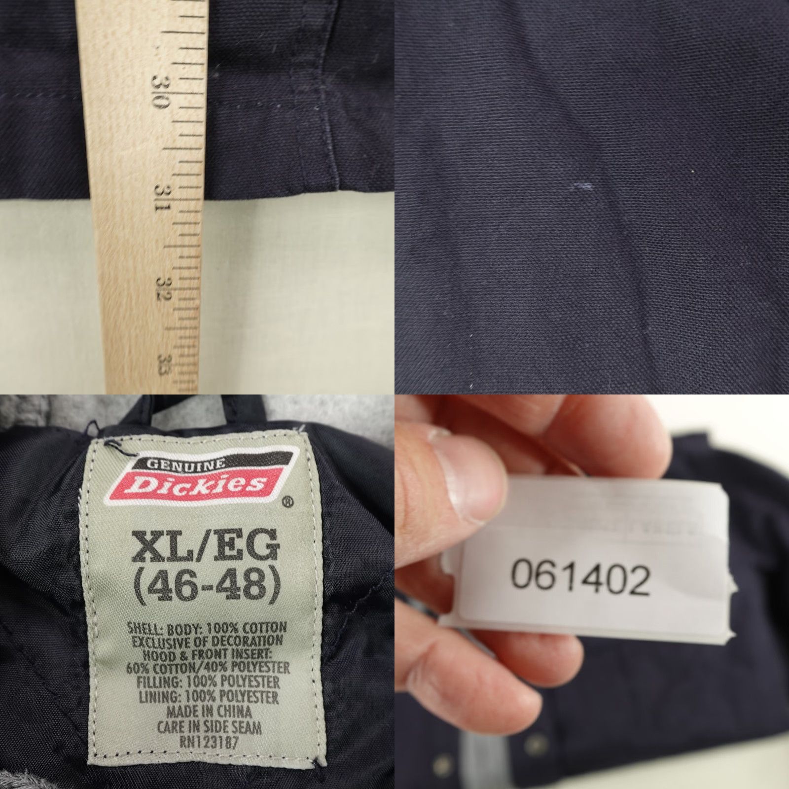 Dickies Dickies Jacket Mens XL Blue Hooded Quilted Lined Utility Heavyweight Coat Work Size US XL / EU 56 / 4 - 8 Thumbnail