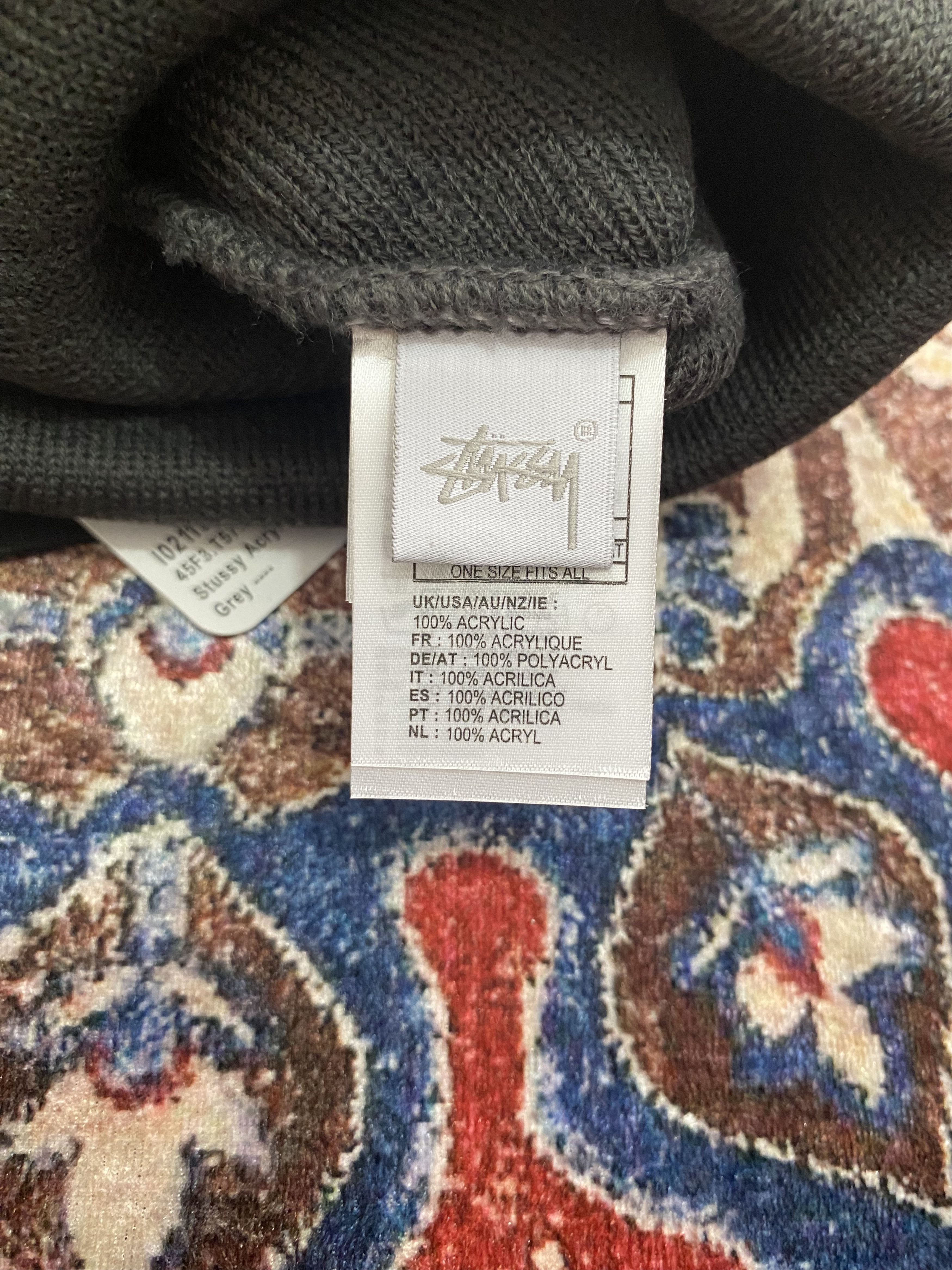 Carhartt Wip Stussy x Carhartt WIP Acrylic Watch Hat - Grey Size ONE SIZE - 3 Thumbnail