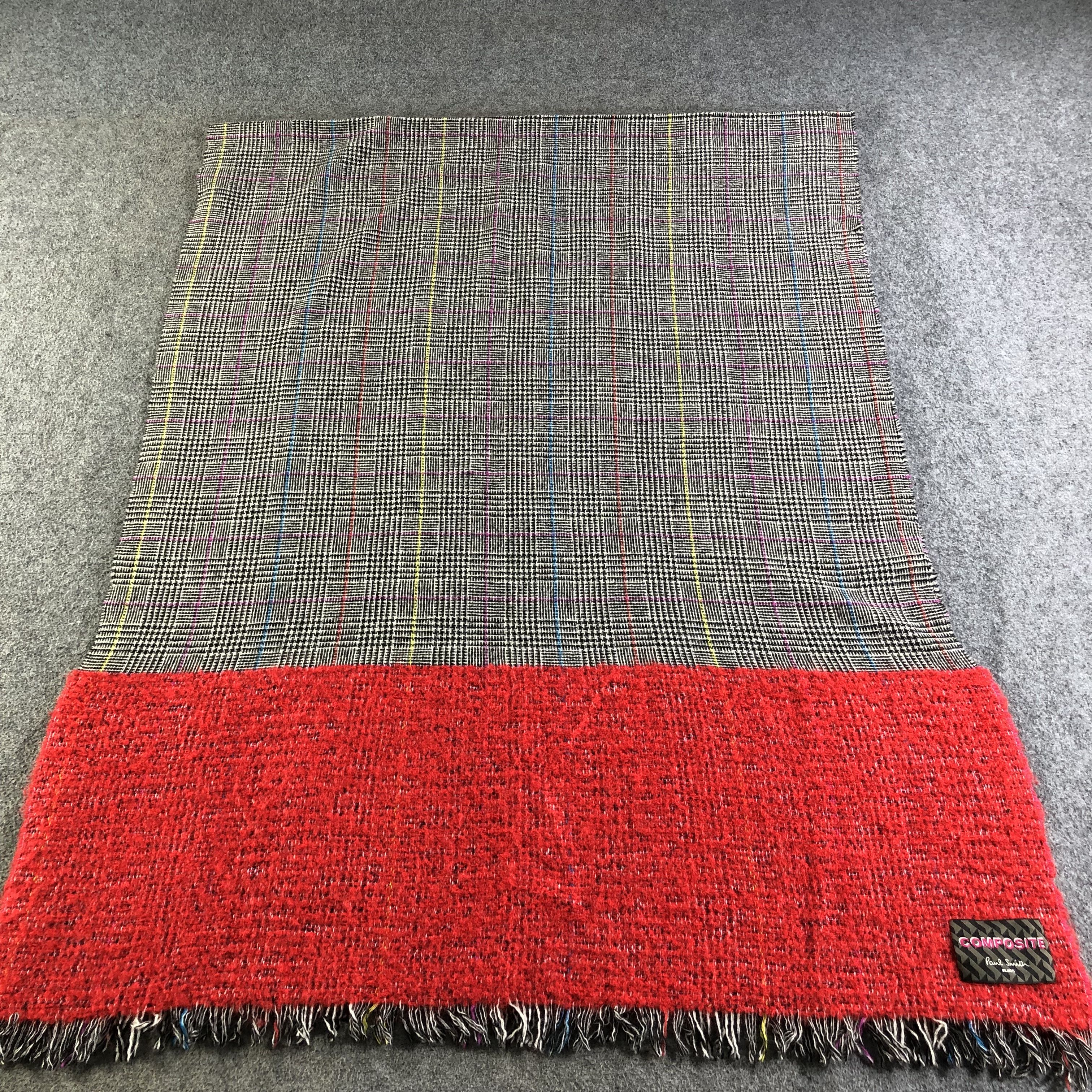 Paul Smith Paul Smith Comppsite Oversized Wool Scarf Muffler V2595 Size ONE SIZE - 2 Thumbnail
