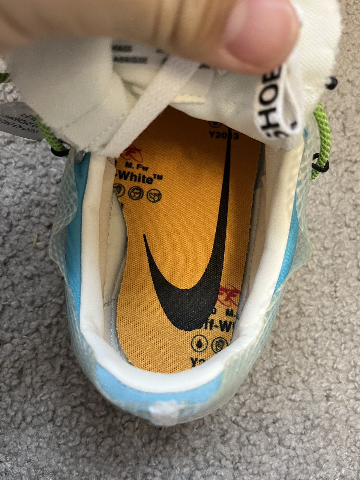 Nike × Off-White Nike x off-white waffle racer „vivid sky” Size US 9.5 / EU 42-43 - 3 Thumbnail