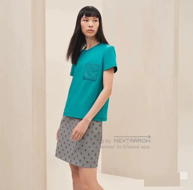 Hermes Hermes 23 Autumn-Winter Turquoise H Embroidered Crewneck C Size S / US 4 / IT 40 - 8 Thumbnail