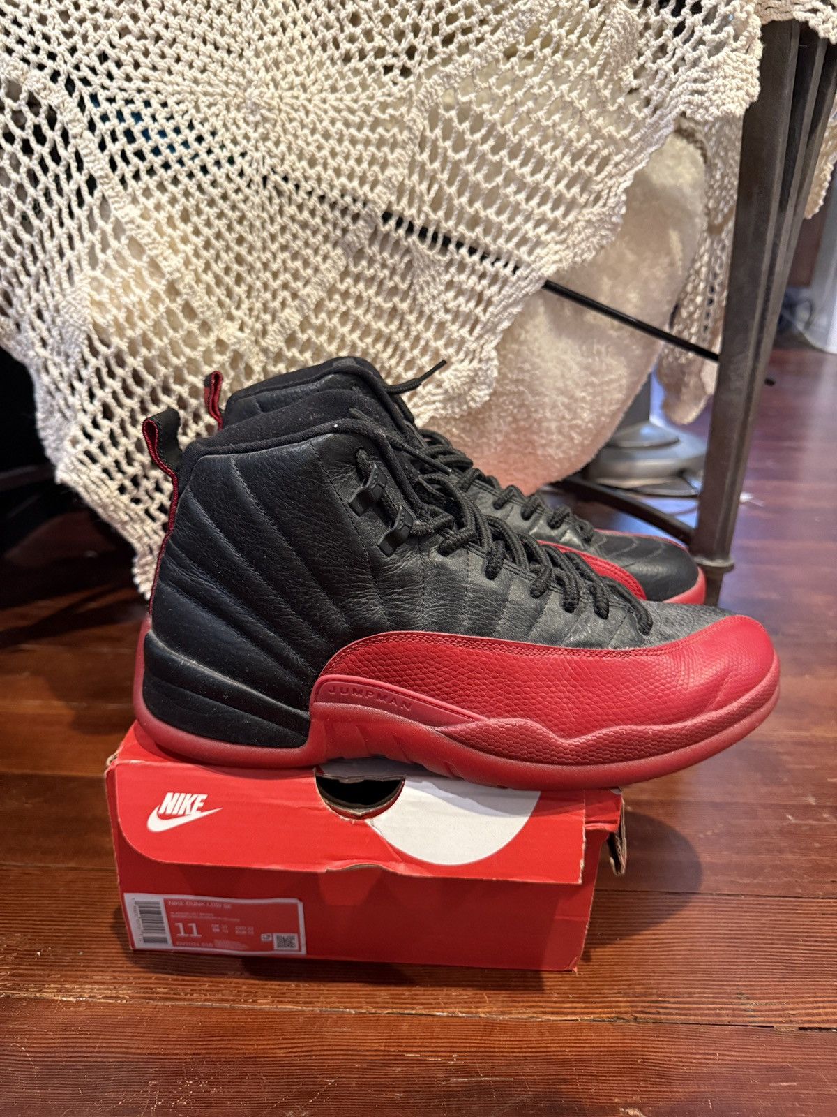 Jordan Brand Jordan 12s (Flu Game) Size US 11.5 / EU 44-45 - 3 Thumbnail