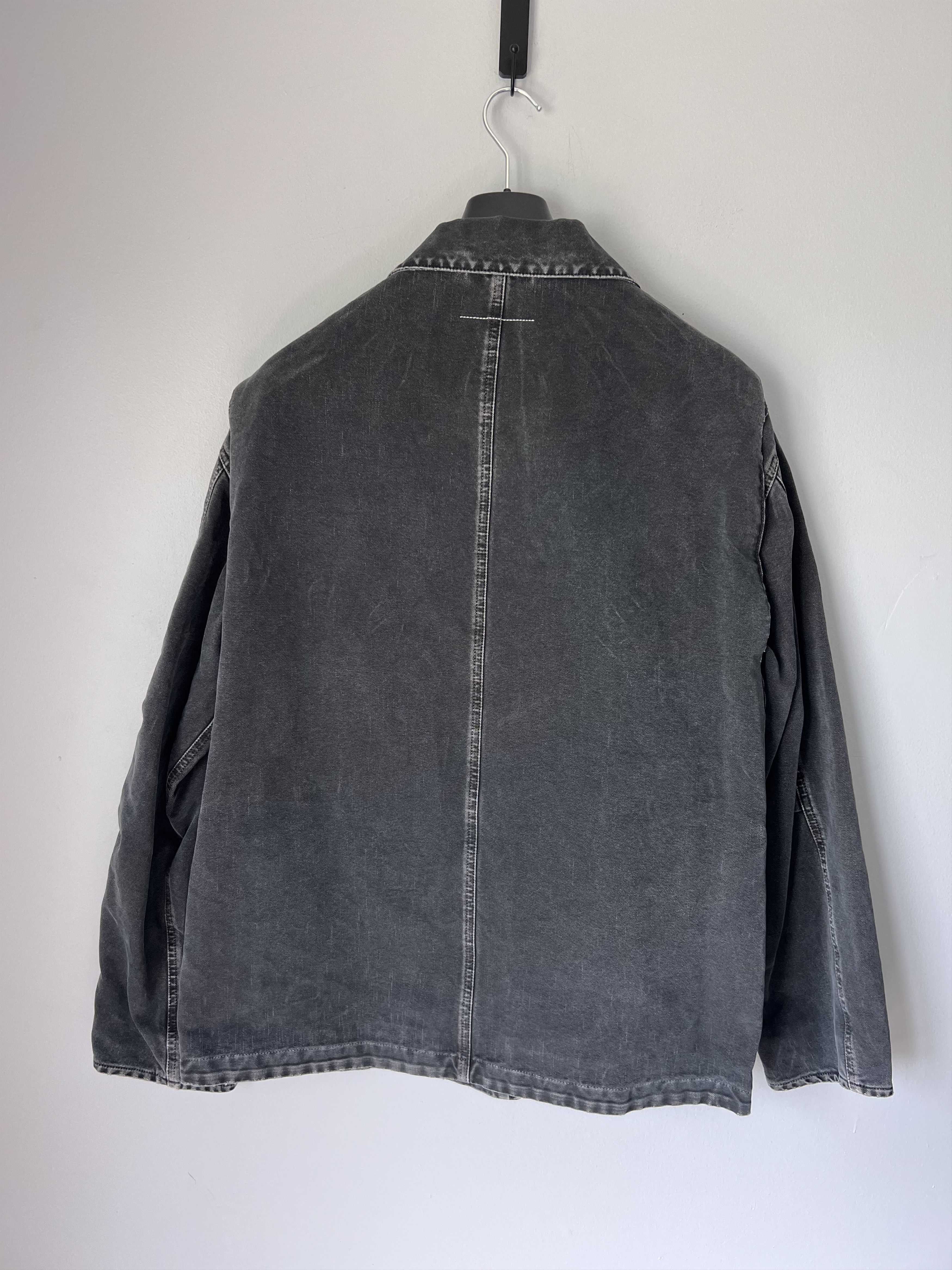 Maison Margiela MM6 Maison Margiela Heavy Washed Chore Jacket in Black Size US M / EU 48-50 / 2 - 5 Thumbnail