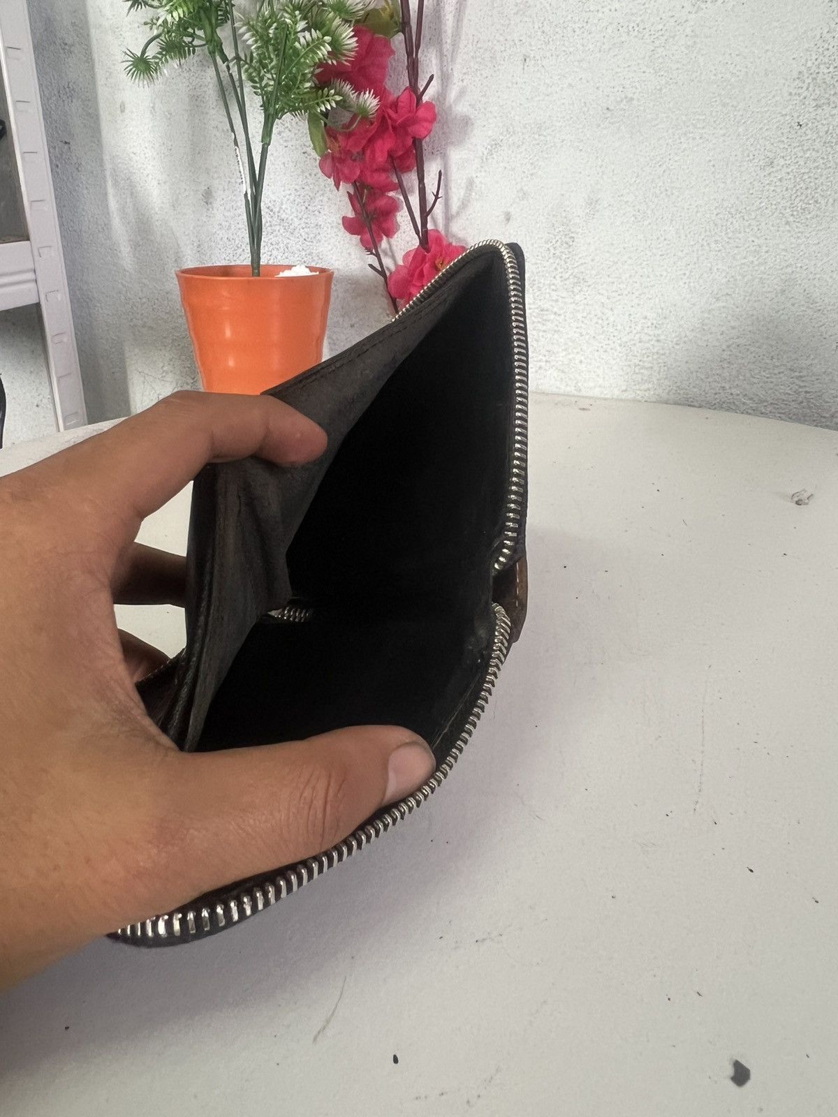 Japanese Brand × Leather × Takeo Kikuchi Takeo Kikuchi Zipper Leather Wallet Size ONE SIZE - 4 Thumbnail
