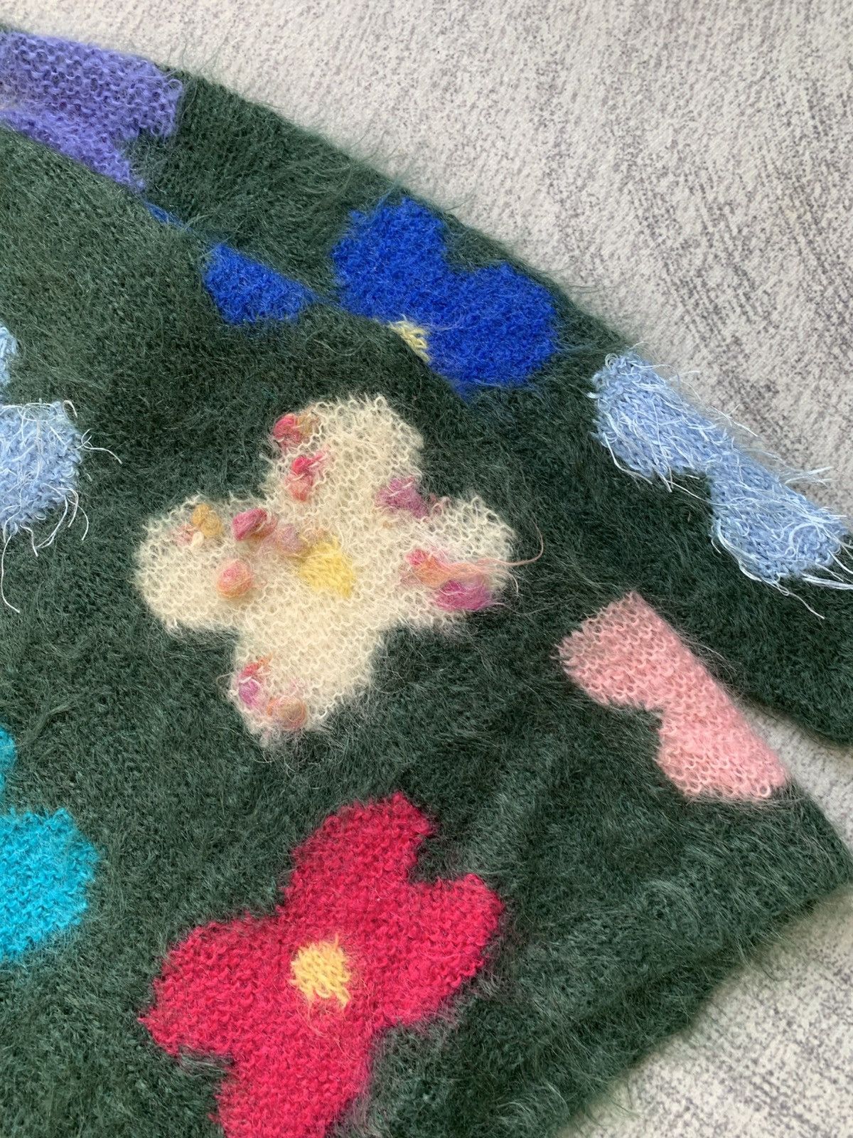 Other Vintage 90s Mohair Floral Knit Sweater Size S / US 4 / IT 40 - 6 Thumbnail