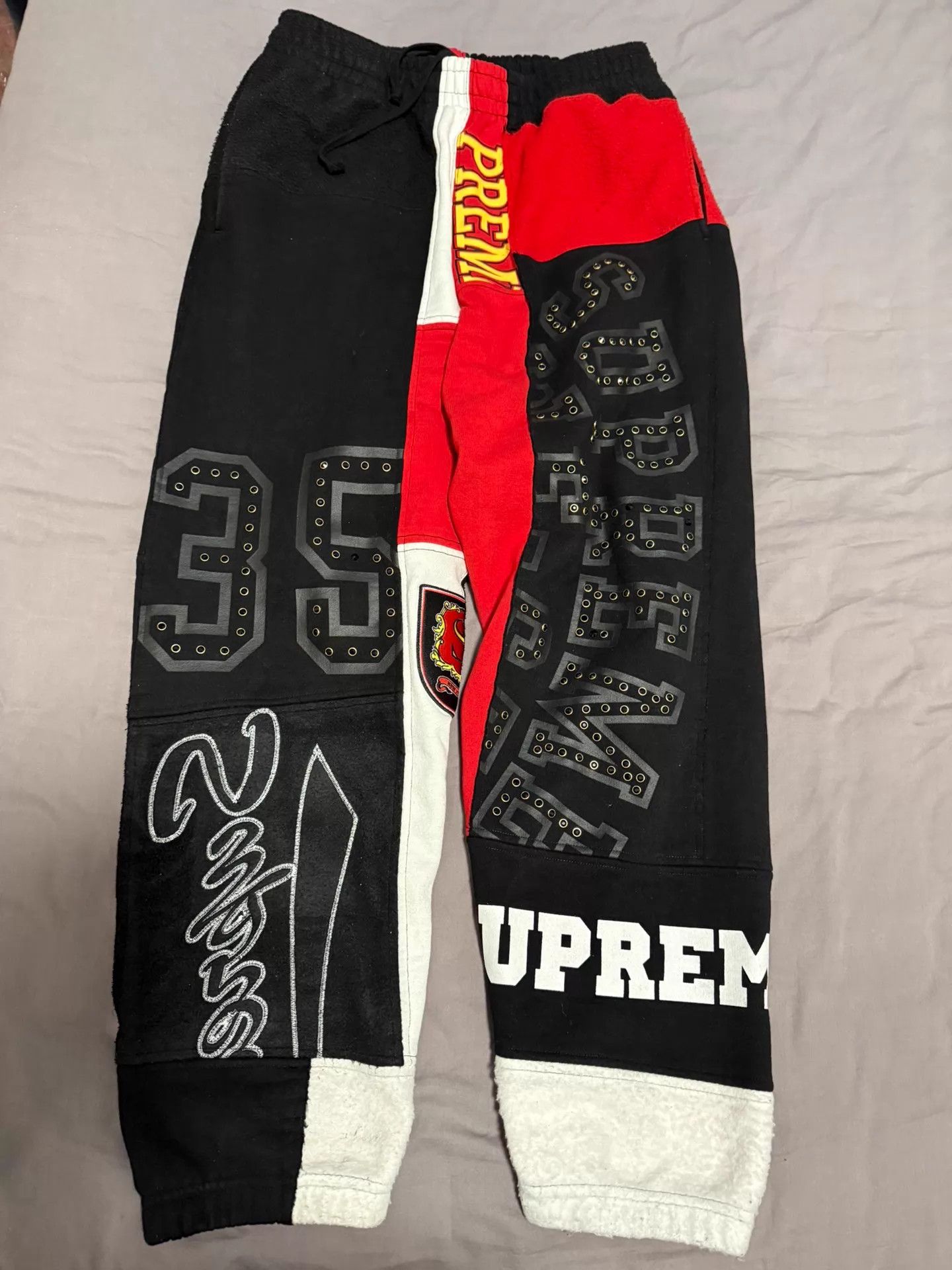 Supreme Supreme SS25W14 Patchwork Crystal Pants Unisex S 1-2x Size US 29 - 1 Thumbnail