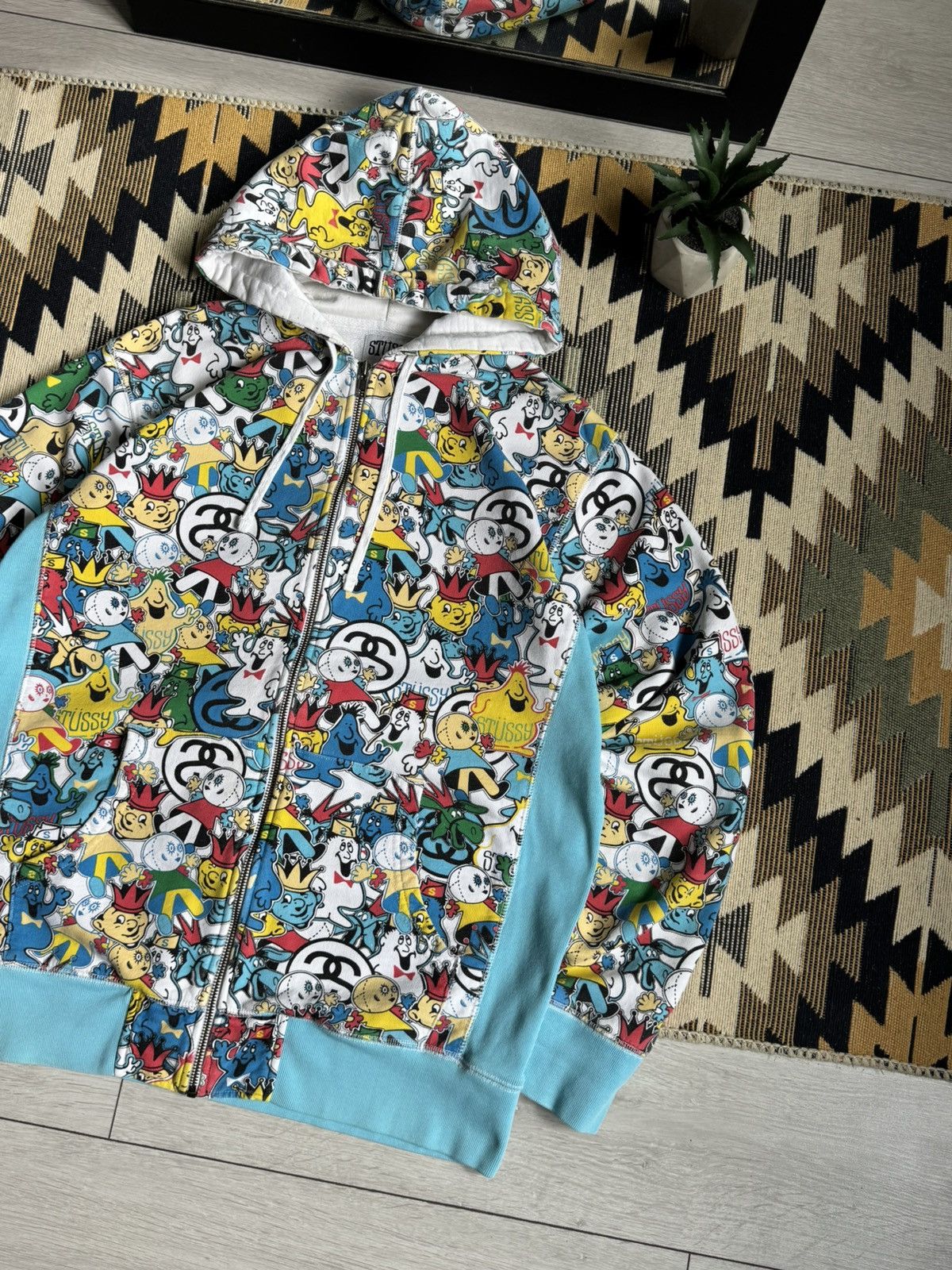 Stussy Stussy Monogram Over Print Cartoon Zip-Hoodie Size US M / EU 48-50 / 2 - 3 Thumbnail