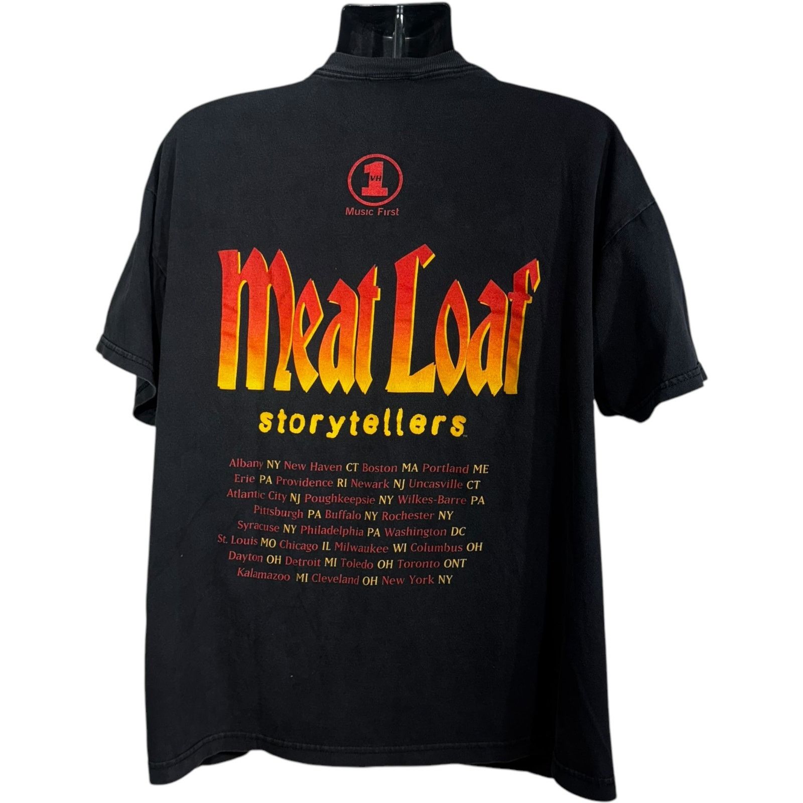 Vintage Vintage Meat Loaf "Storytellers" Tour Tee 90s Size US XL / EU 56 / 4 - 5 Thumbnail
