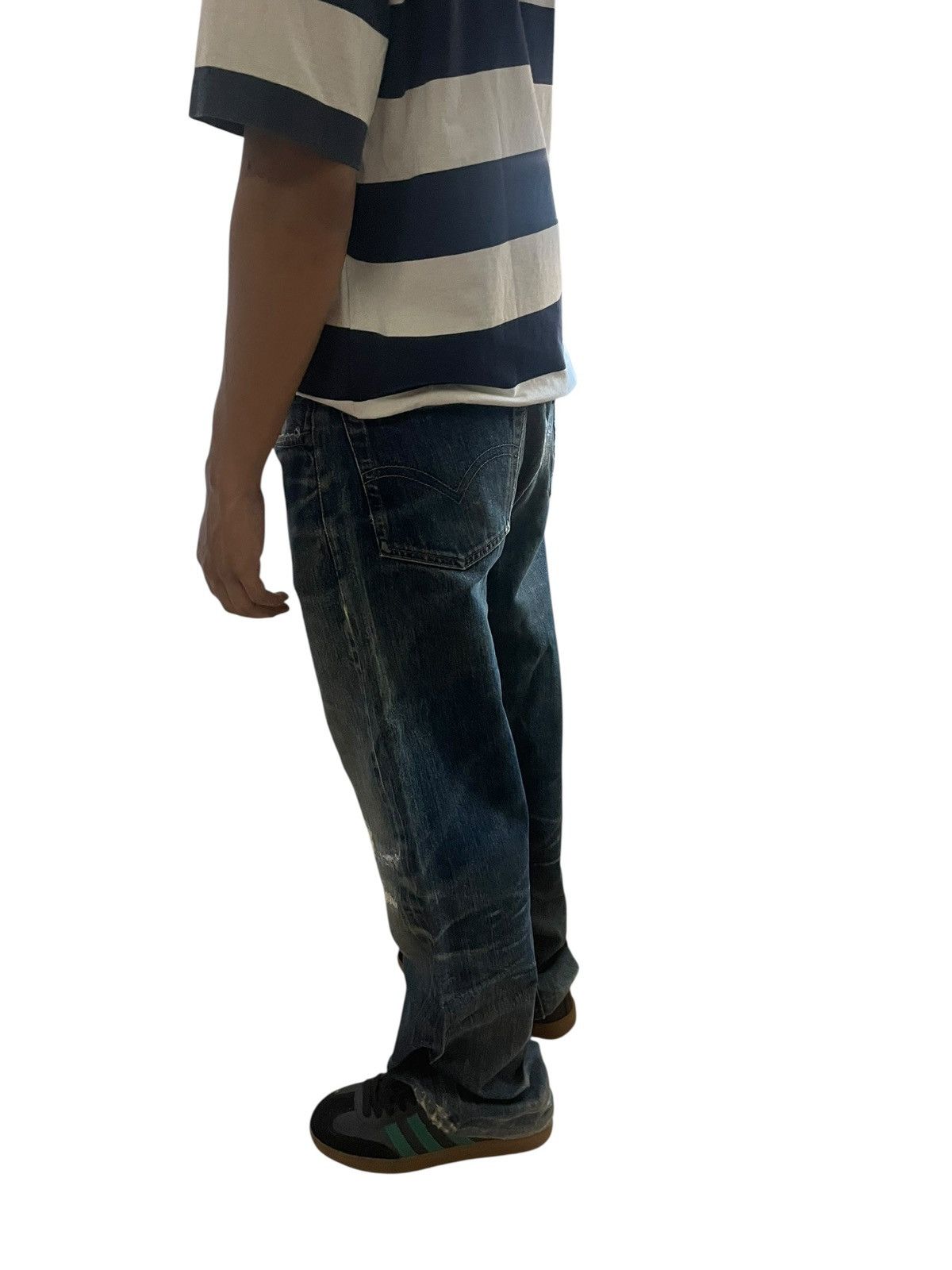 Levi's Vintage Levi’s 1998 201XX E 1937 Selvedge Distressed Denim Size US 30 / EU 46 - 24 Thumbnail