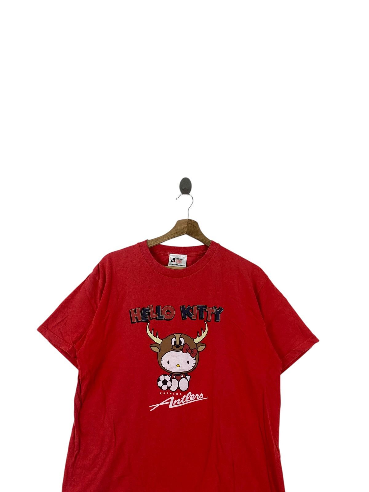 Vintage Vintage HELLO KITTY x KASHIMA ANTLERS Football Tee Shirt Top Size L / US 10 / IT 46 - 2 Thumbnail