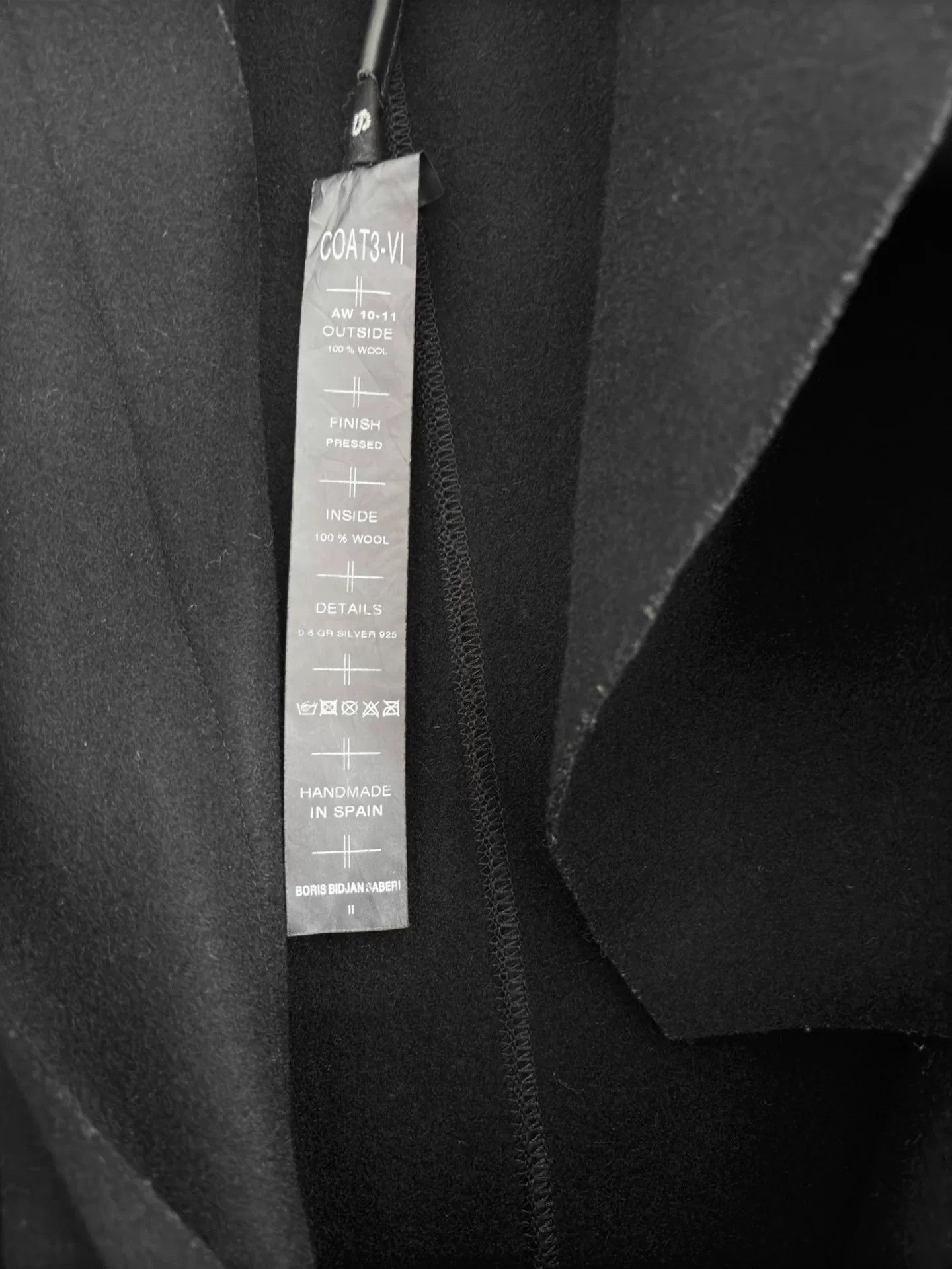 Boris Bidjan Saberi Boris Bidjan Saberi Wool Asymmetric Sleeve Coat Size US S / EU 44-46 / 1 - 7 Thumbnail