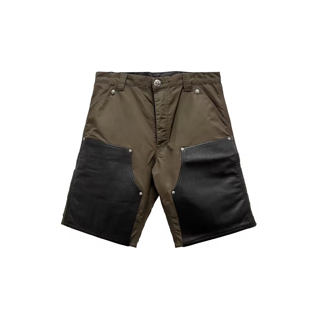 Chrome Hearts Chrome Hearts Leather Double Knee Brown Carpenter Shorts Size US 34 / EU 50 - 1 Thumbnail