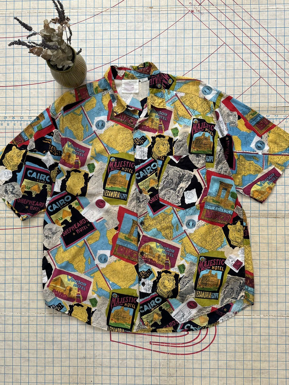 Other × Vintage Vintage Short Sleeve Button Up Cairo Egypt Luxor Tourist Size US XL / EU 56 / 4 - 1 Thumbnail