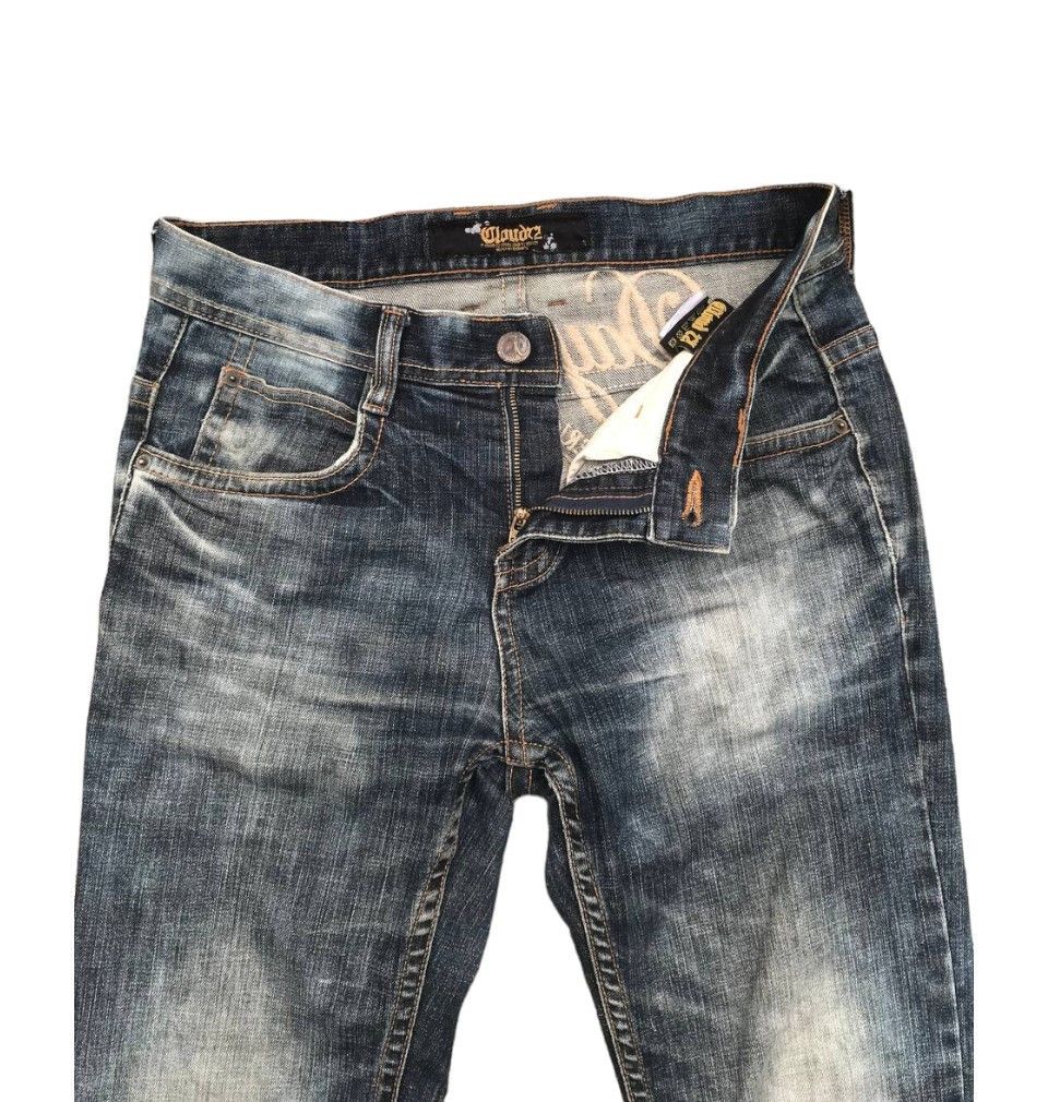 Japanese Brand Japanese CLOUD 72 Skull-Wings LGB embroidered Distress jean Size US 30 / EU 46 - 5 Thumbnail