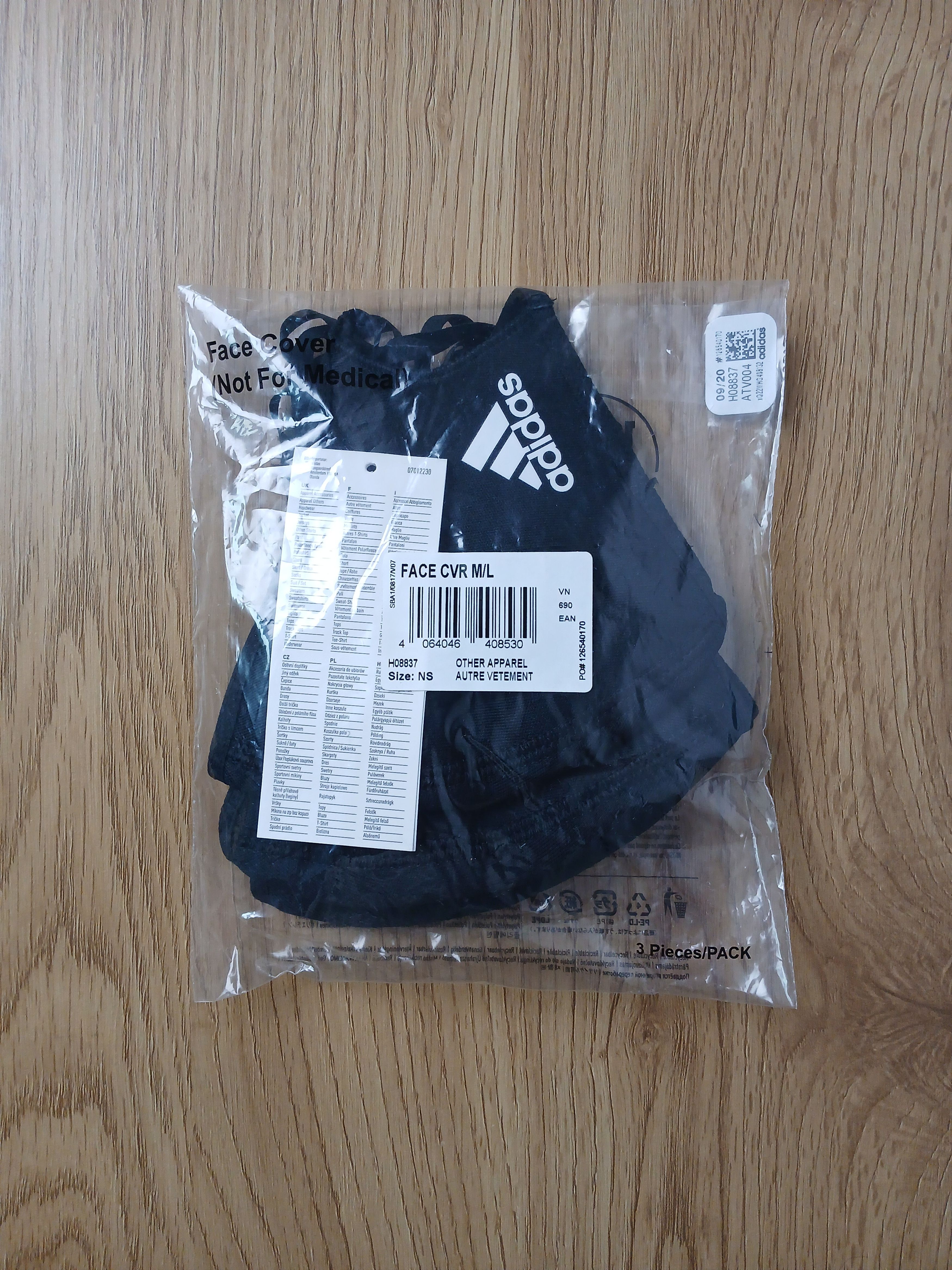 Adidas Adidas Face Cover Mask 3 Pieces Pack SIZE S Size ONE SIZE - 1 Thumbnail