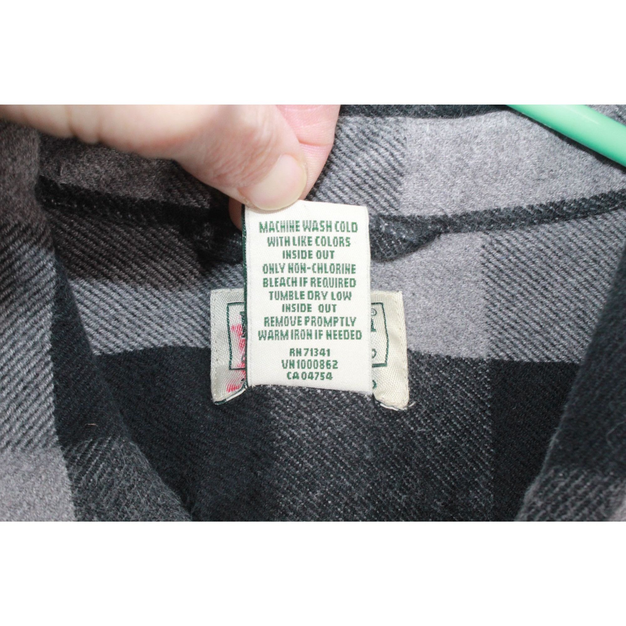 L.L. Bean LL Bean Organic Flannel Shirt Black Gray XXL Size US XXL / EU 58 / 5 - 9 Thumbnail