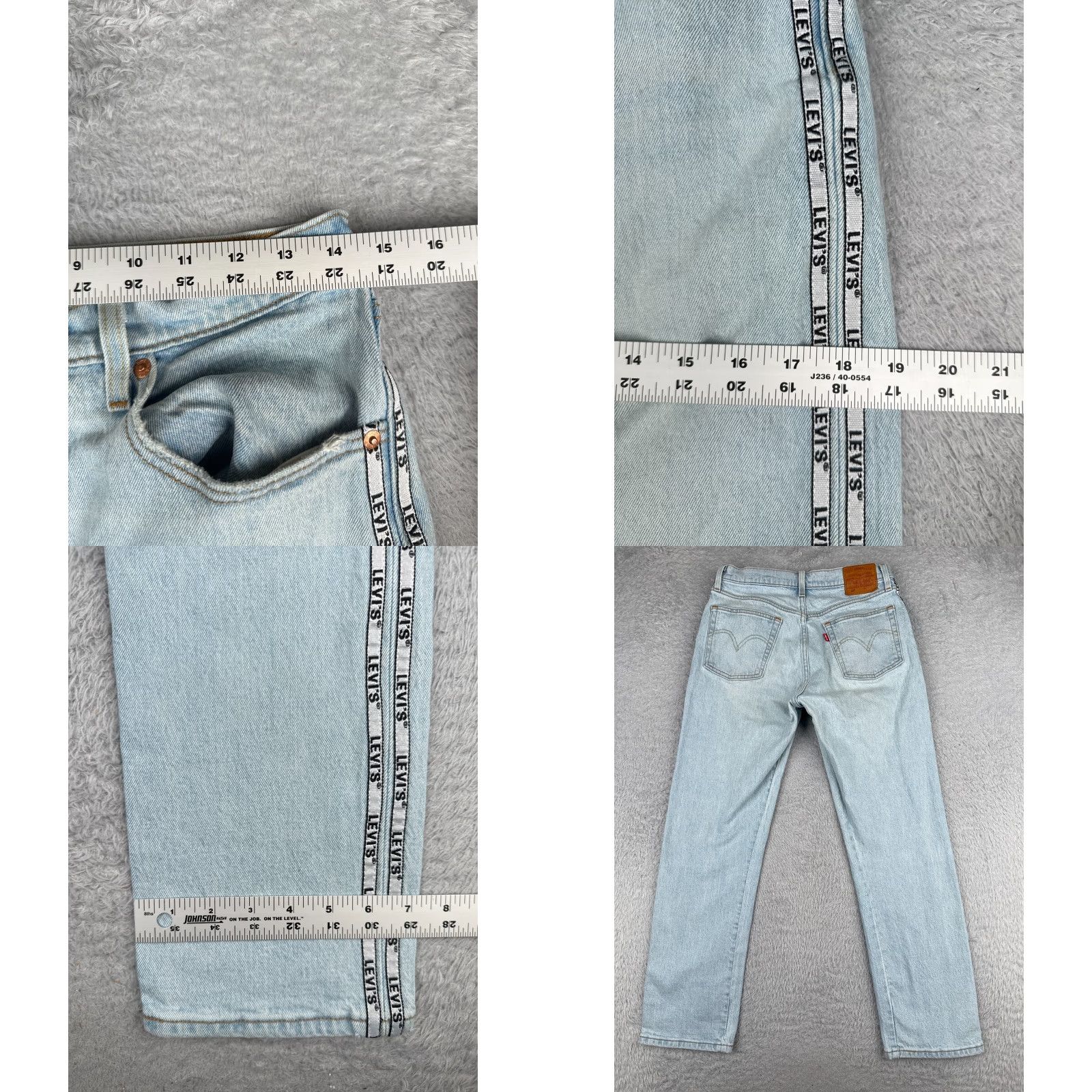 Levi's VINTAGE Levis Premium Jeans Women 32 Blue Denim Big E 720 Super Skinny Taper 32x30 Size 24" / US 00 / IT 34 - 9 Thumbnail