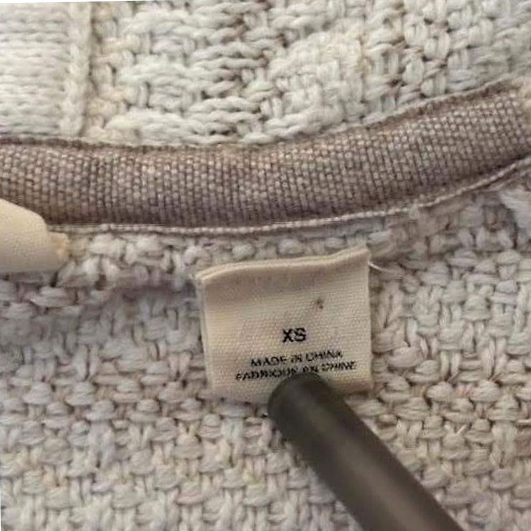 Anthropologie VINTAGE Anthropologie Moth Cream Striped Open Front Cropped Cardigan Sweater Bell Sleeve XS Women Size XS / US 0-2 / IT 36-38 - 7 Thumbnail