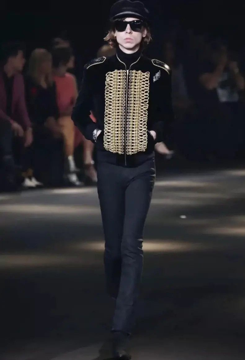 Hedi Slimane Saint Laurent officer jacket FW16 palladium Size US M / EU 48-50 / 2 - 1 Thumbnail