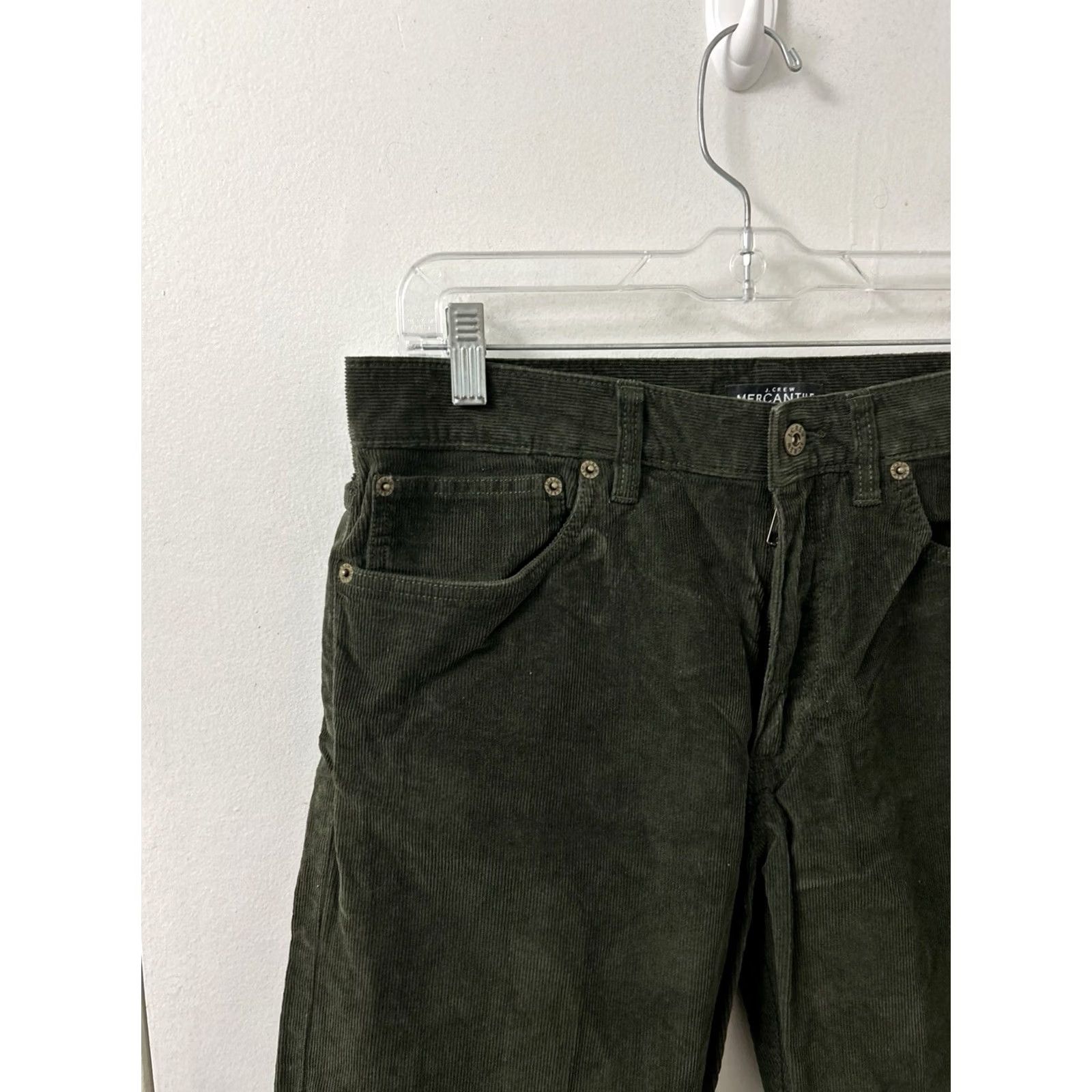 Olive J.Crew Mercantile Flex Corduroy Pants Slim Fit 32x30 Olive Green Mens Size US 32 / EU 48 - 4 Thumbnail
