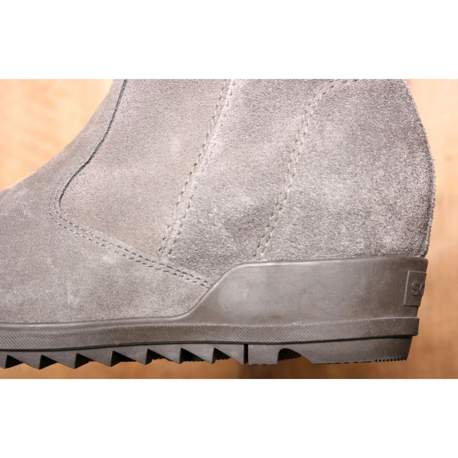 SOREL SOREL Stone Brown Suede Hidden Wedge Heel Ankle Booties Sz. 7 Women Suede Bootie Brown Stone Size US 7 / IT 37 - 7 Thumbnail