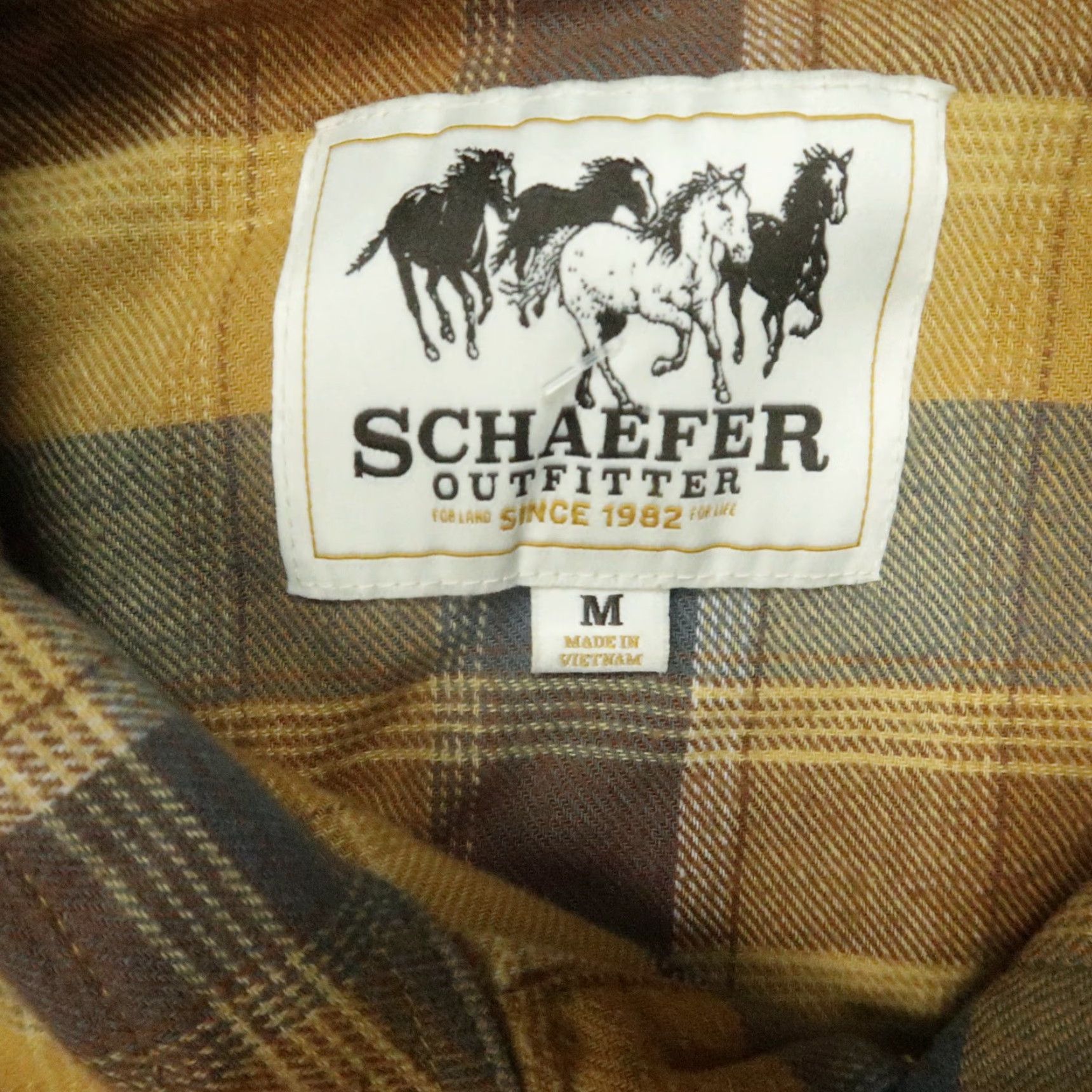 Vintage Schaefer Outfitter Shirt Mens Medium Yellow Plaid Flannel Long Sleeve Button Size US M / EU 48-50 / 2 - 3 Thumbnail