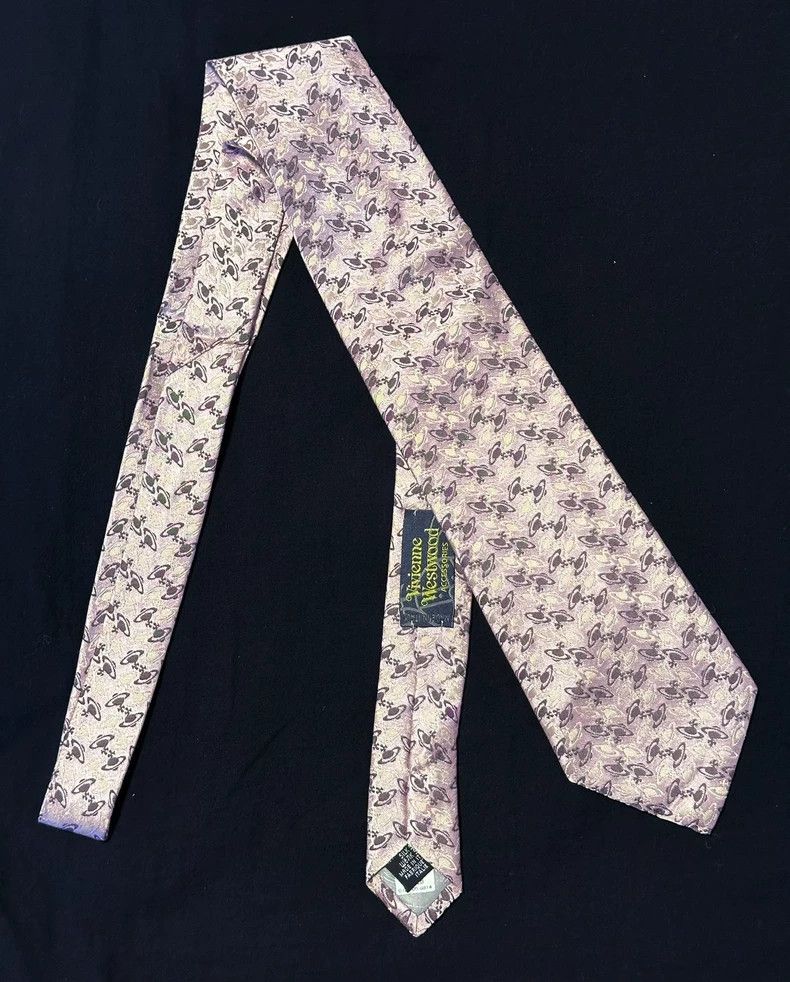 Vivienne Westwood Vivienne Westwood Pink Saturn full print tie Size ONE SIZE - 1 Preview