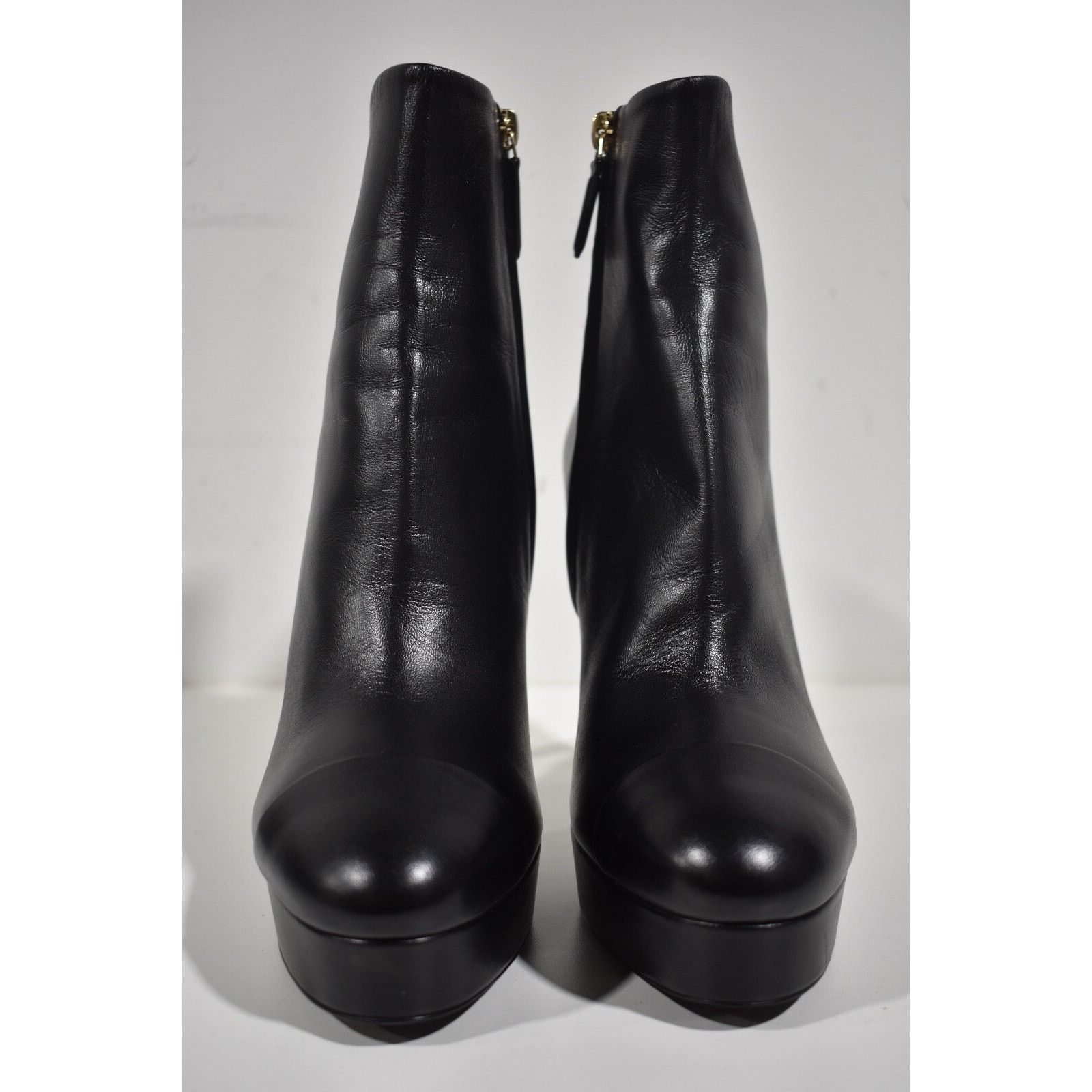 Chanel Chanel 21A Black Lambskin Leather CC Logo Platform Ankle Size US 11 / IT 41 - 4 Thumbnail