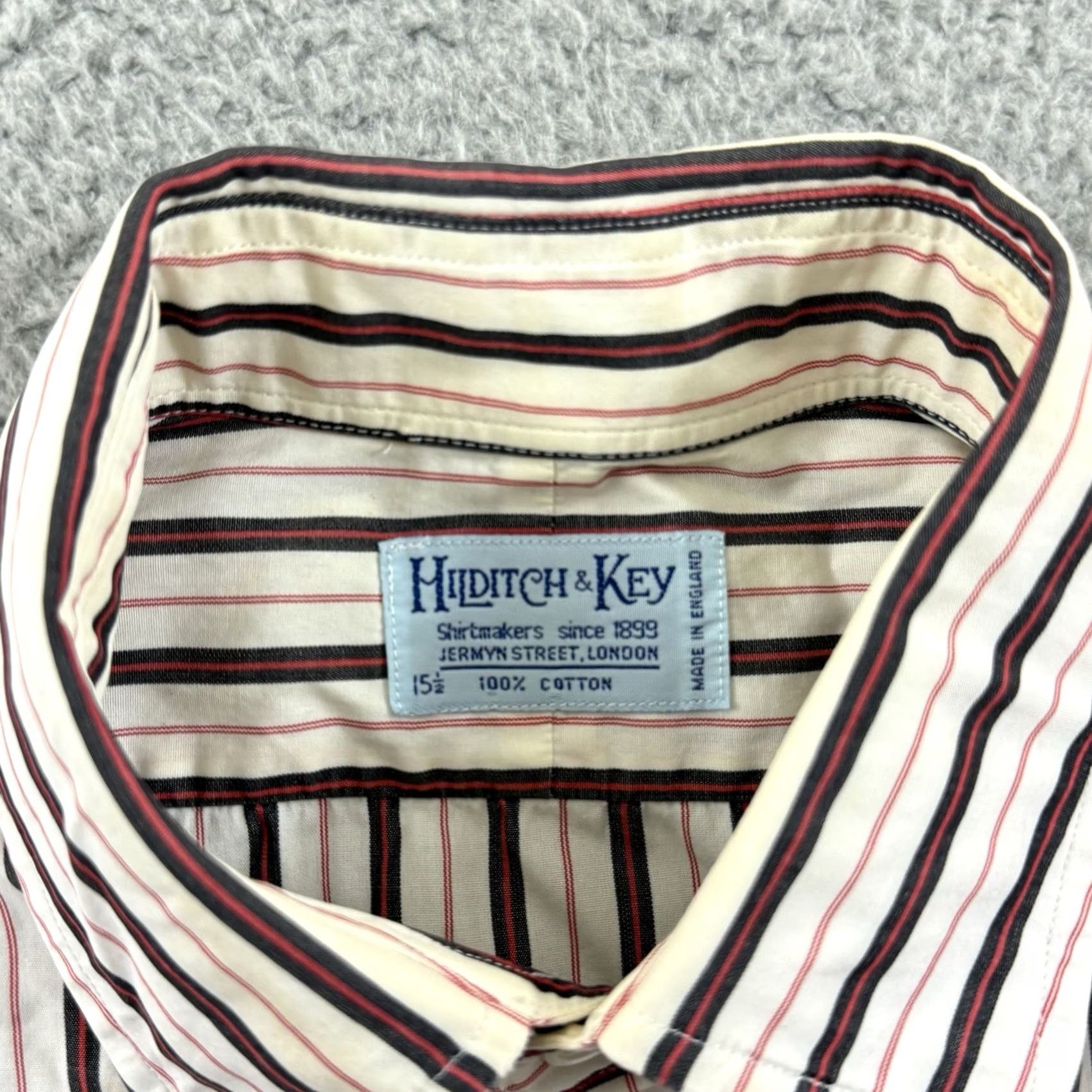 Vintage Hilditch & Key Shirt Mens Medium White Striped Button Down French Cuff Preppy Shirt Mens Medium White Striped Button Down French Cuff Preppy Size US L / EU 52-54 / 3 - 6 Thumbnail