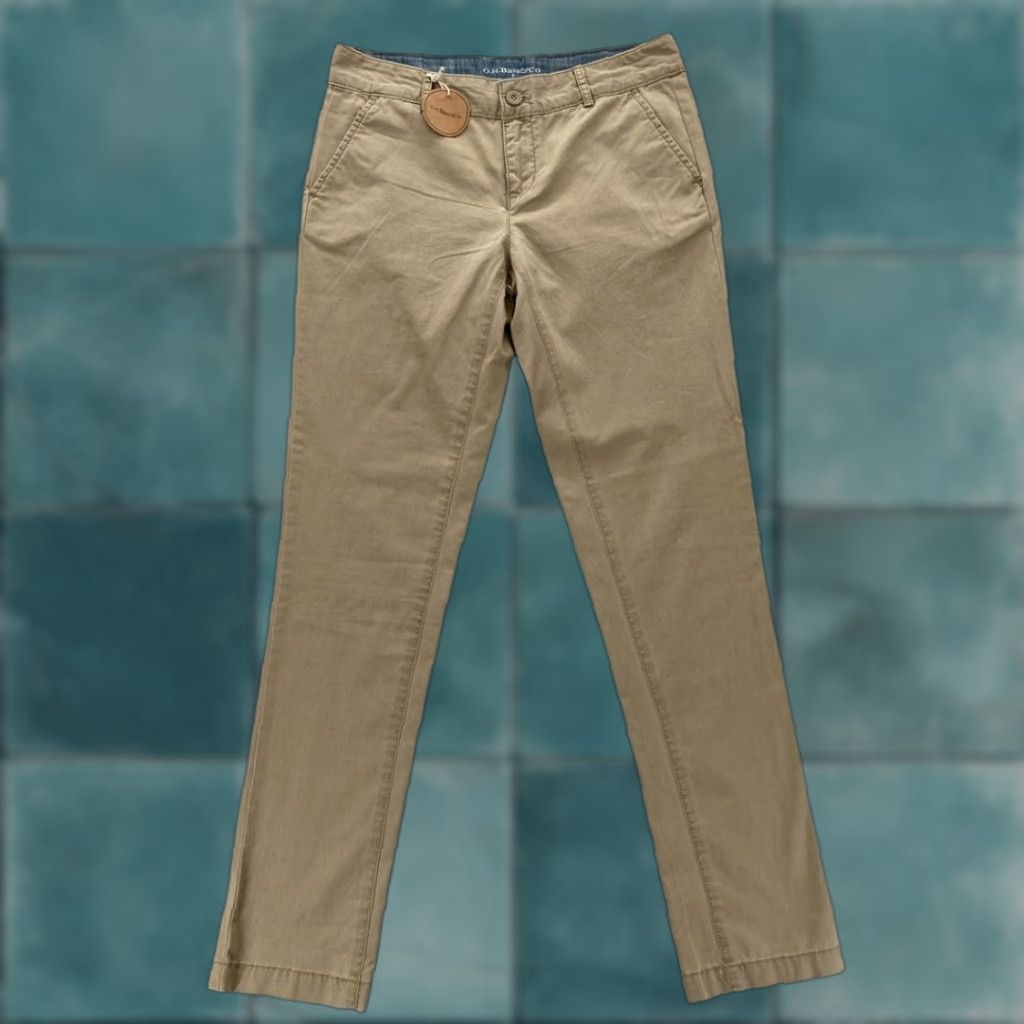 Vintage G.H. Bass & Co Pants Women's 2 Brown Slim Fit Straight Leg Chino Pant Low Rise Size 26" / US 2 / IT 38 - 1 Thumbnail