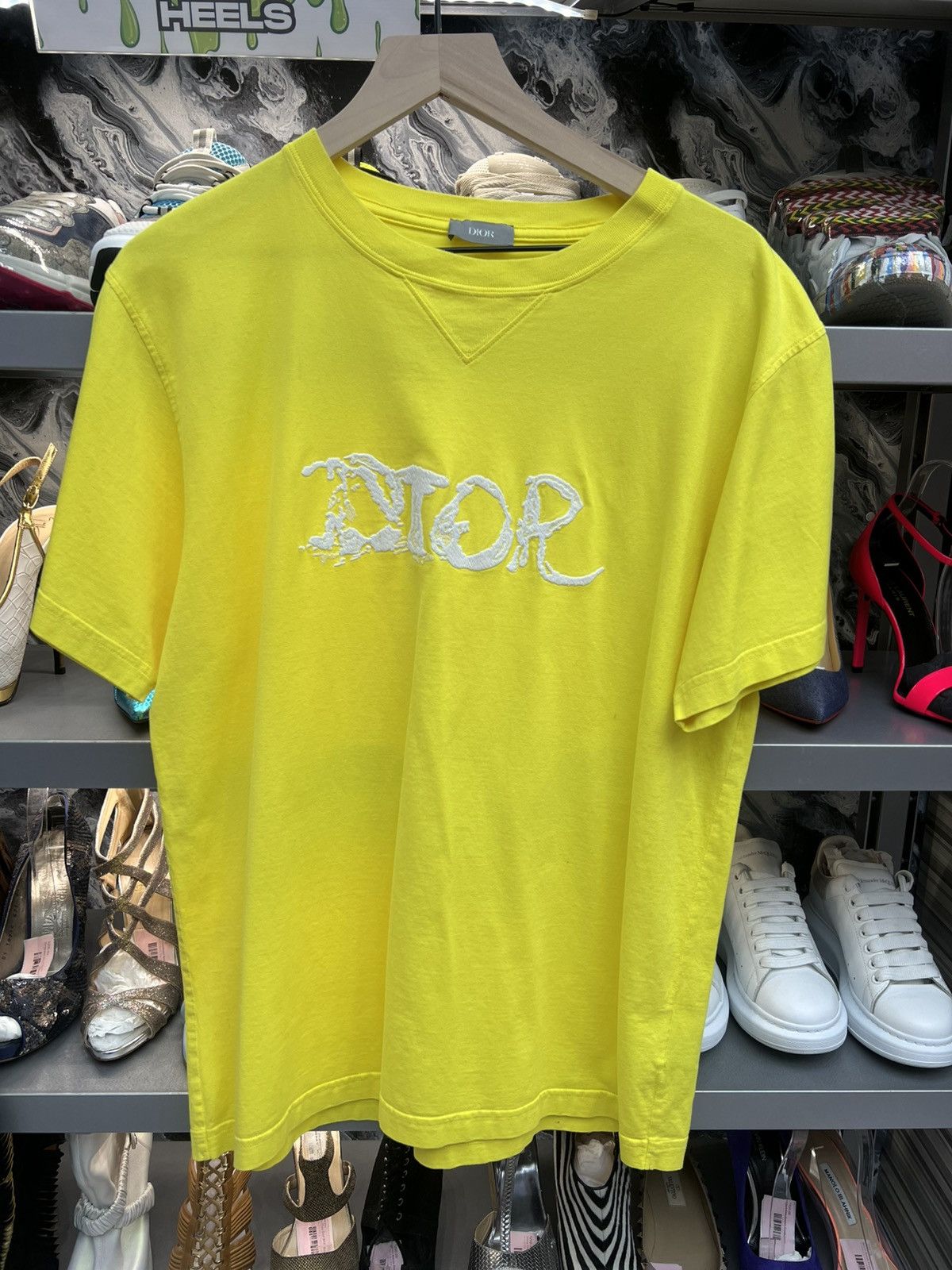 Dior Dior Yellow Tee Shirt Size US XL / EU 56 / 4 - 1 Thumbnail