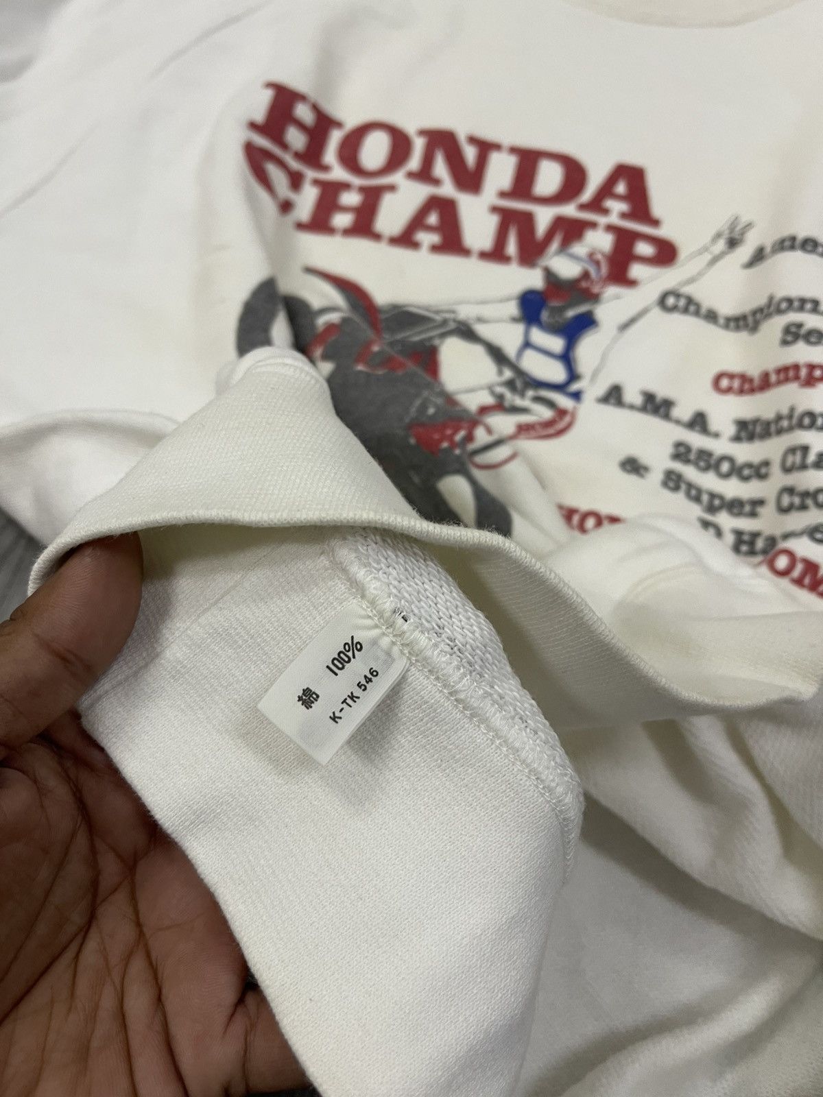 Honda Golden era 80s HONDA Champ MX dirt bike crewneck pullover Size US M / EU 48-50 / 2 - 8 Thumbnail
