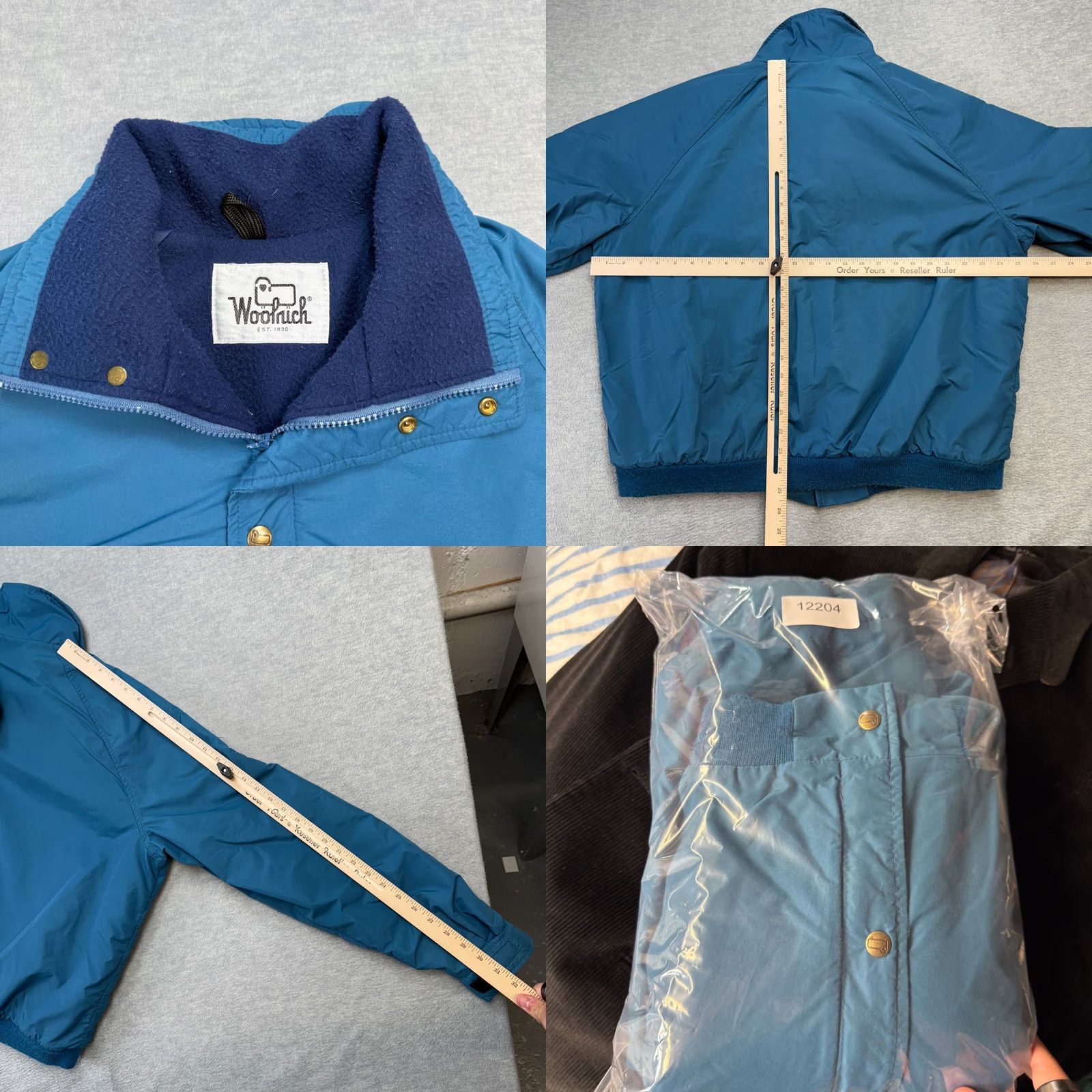 Vintage VINTAGE Woolrich Jacket Woolrich Bomber Jacket XL Men Blue Nylon Lined 90s Chore Pattern: Solid Size US XL / EU 56 / 4 - 9 Thumbnail