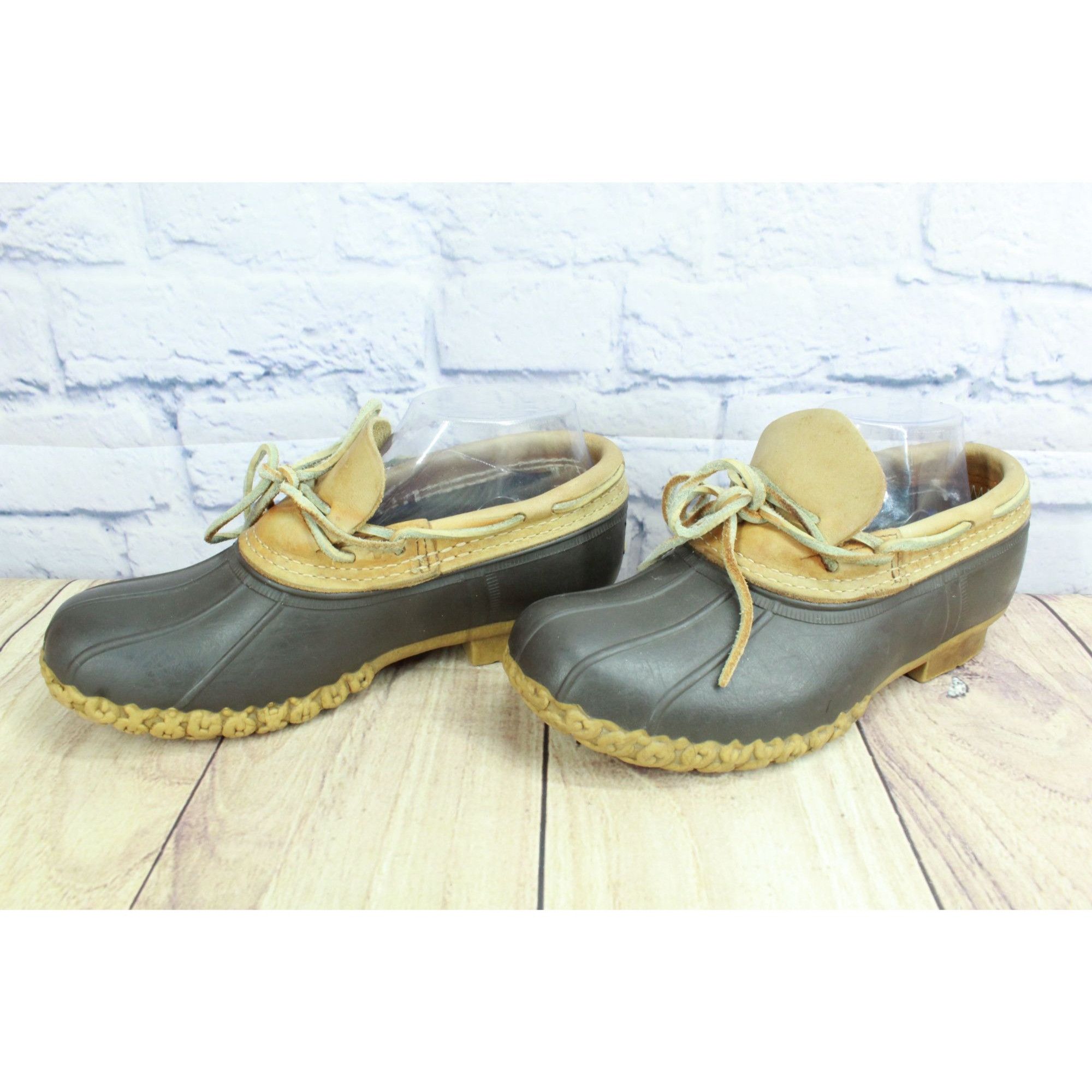 L.L. Bean LL Bean Women’s Brown Leather Unlined Ankle Gumshoes Duck Bo Size US 7 / IT 37 - 2 Thumbnail