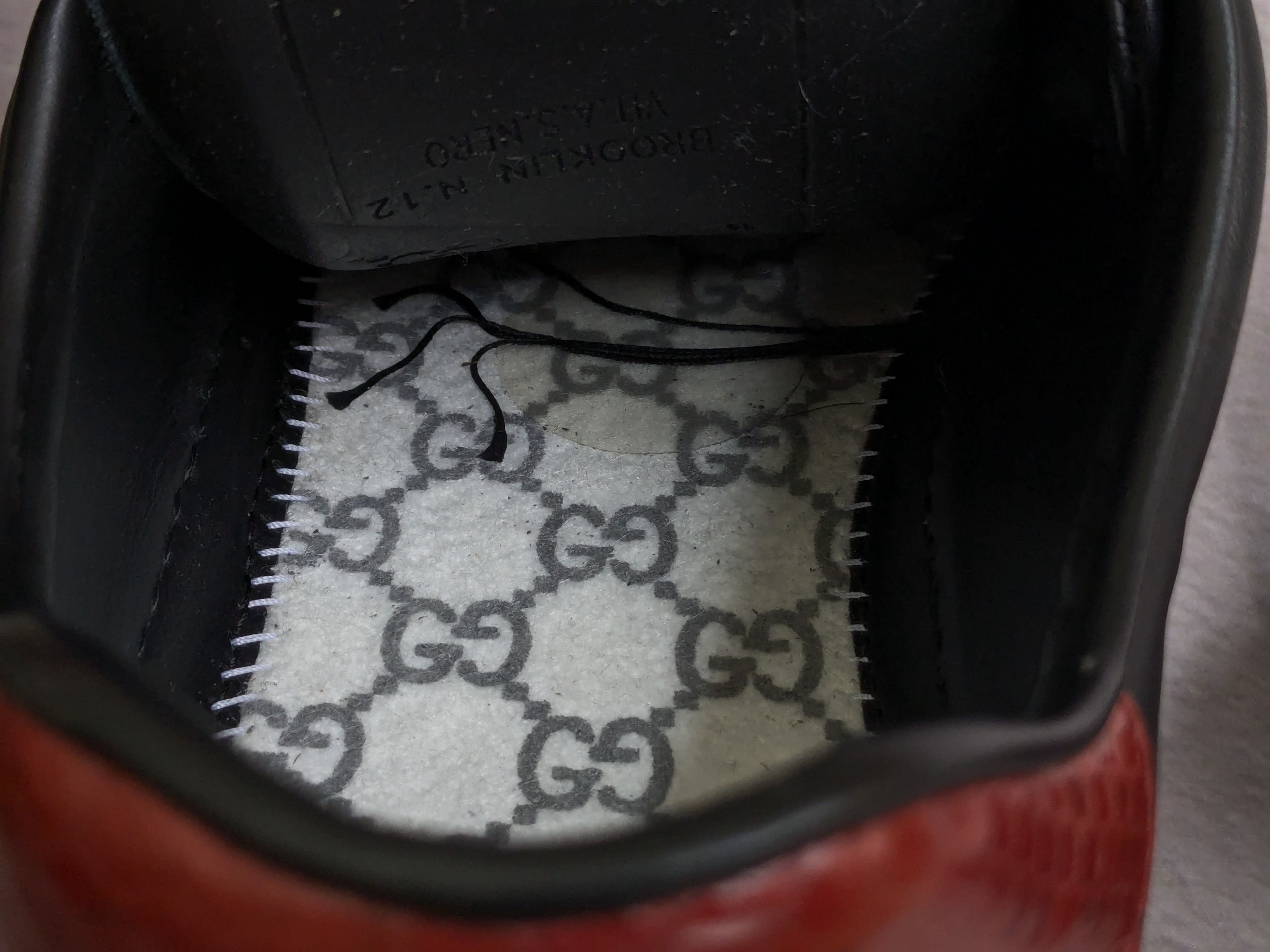 Gucci Gucci Ace Sneakers Black 12.5 Leather Low Tops Web Size US 12.5 / EU 45-46 - 3 Thumbnail
