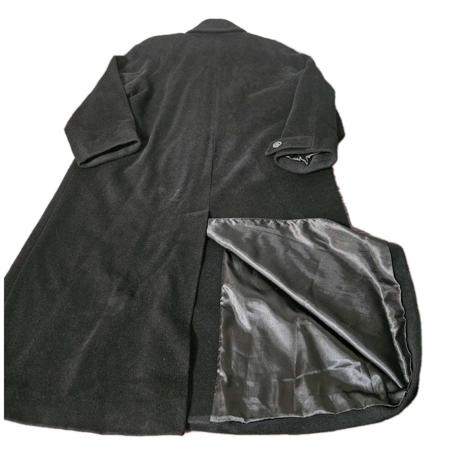 Sachin & Babi Sachi Angora Wool Coat 14 Trench Long Black Women's Rabbit Size XL / US 12-14 / IT 48-50 - 3 Thumbnail