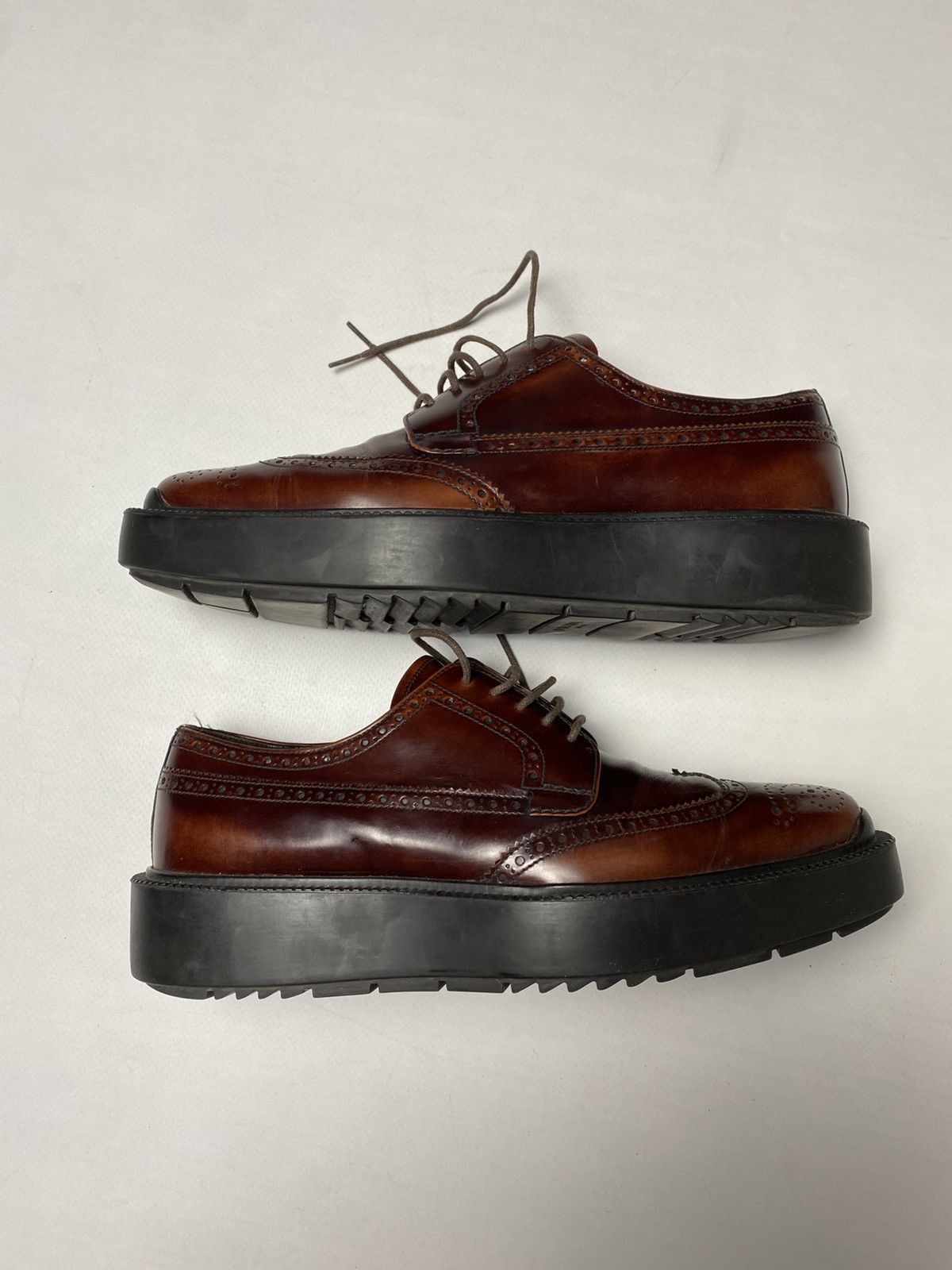 Prada Prada Oxford Wingtip Platform Derby Size US 7 / EU 40 - 8 Thumbnail
